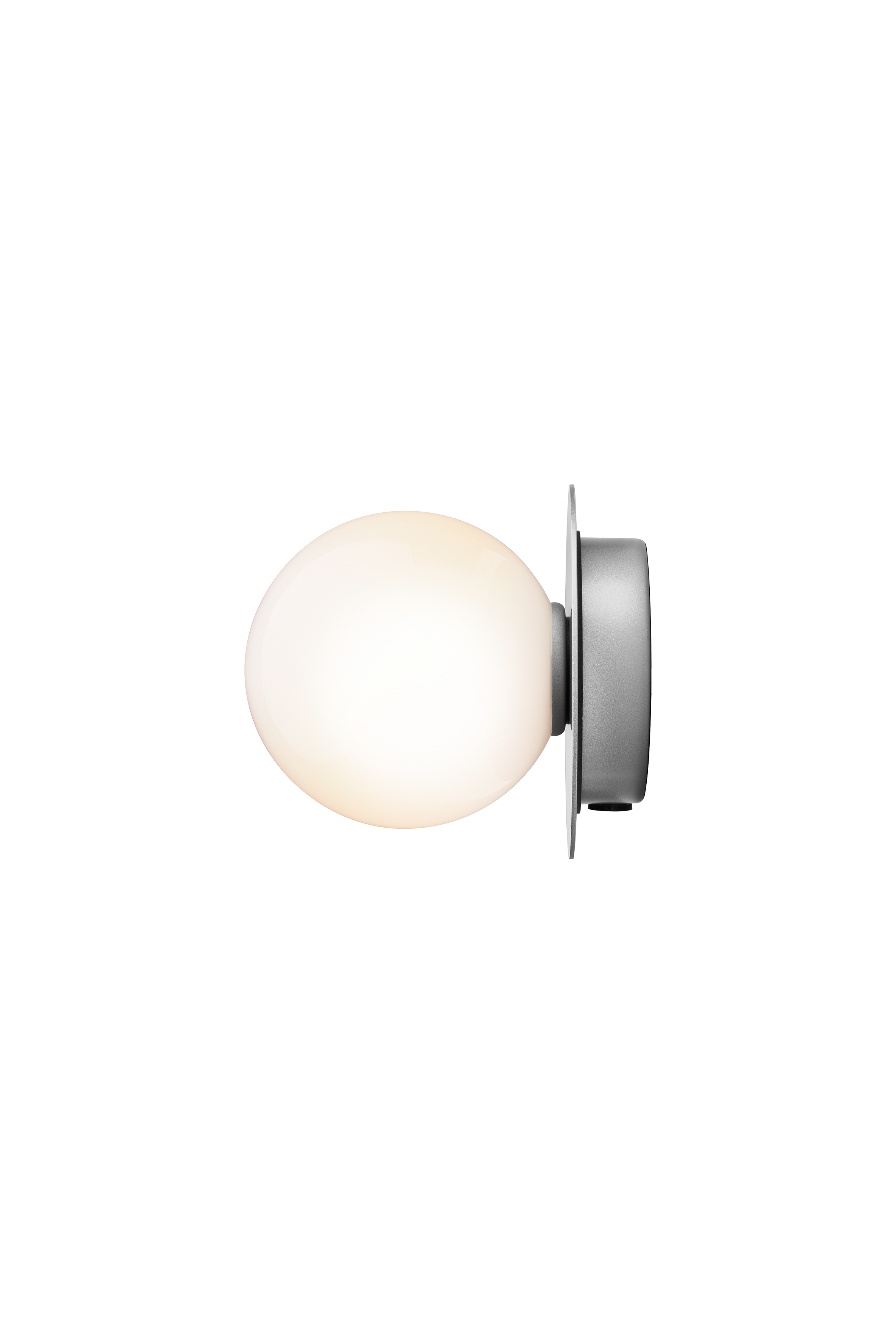LIILA recessed wall lamp in silver with opal glass