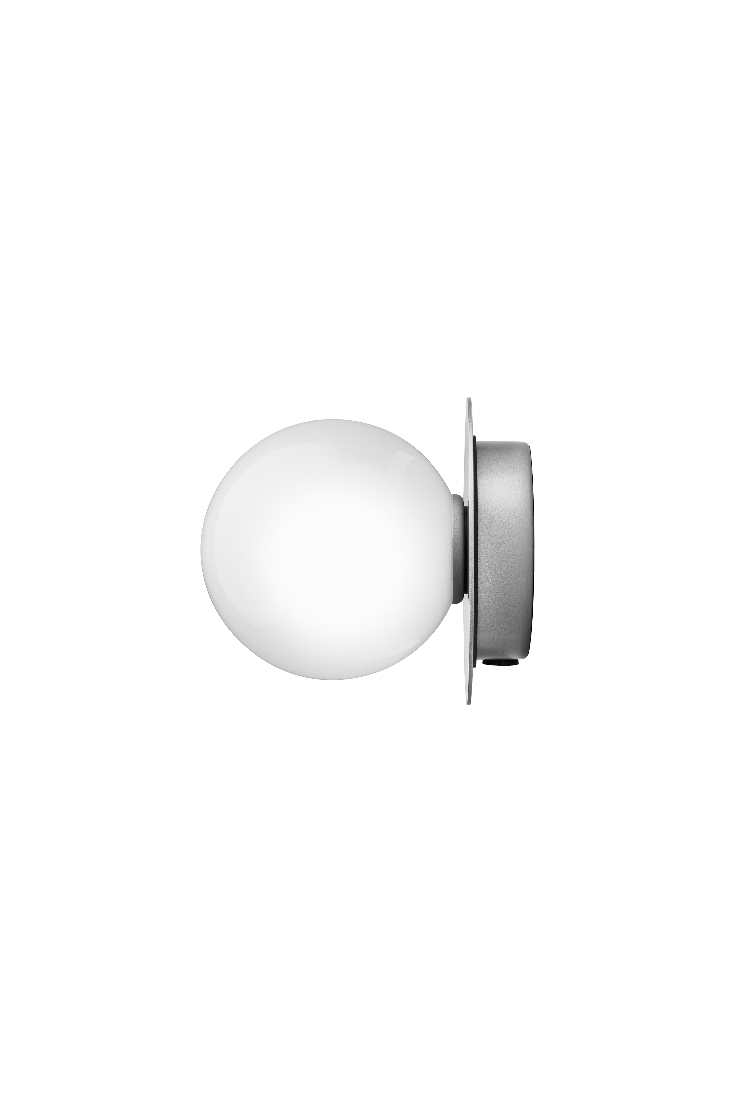 LIILA recessed wall lamp in silver with opal glass