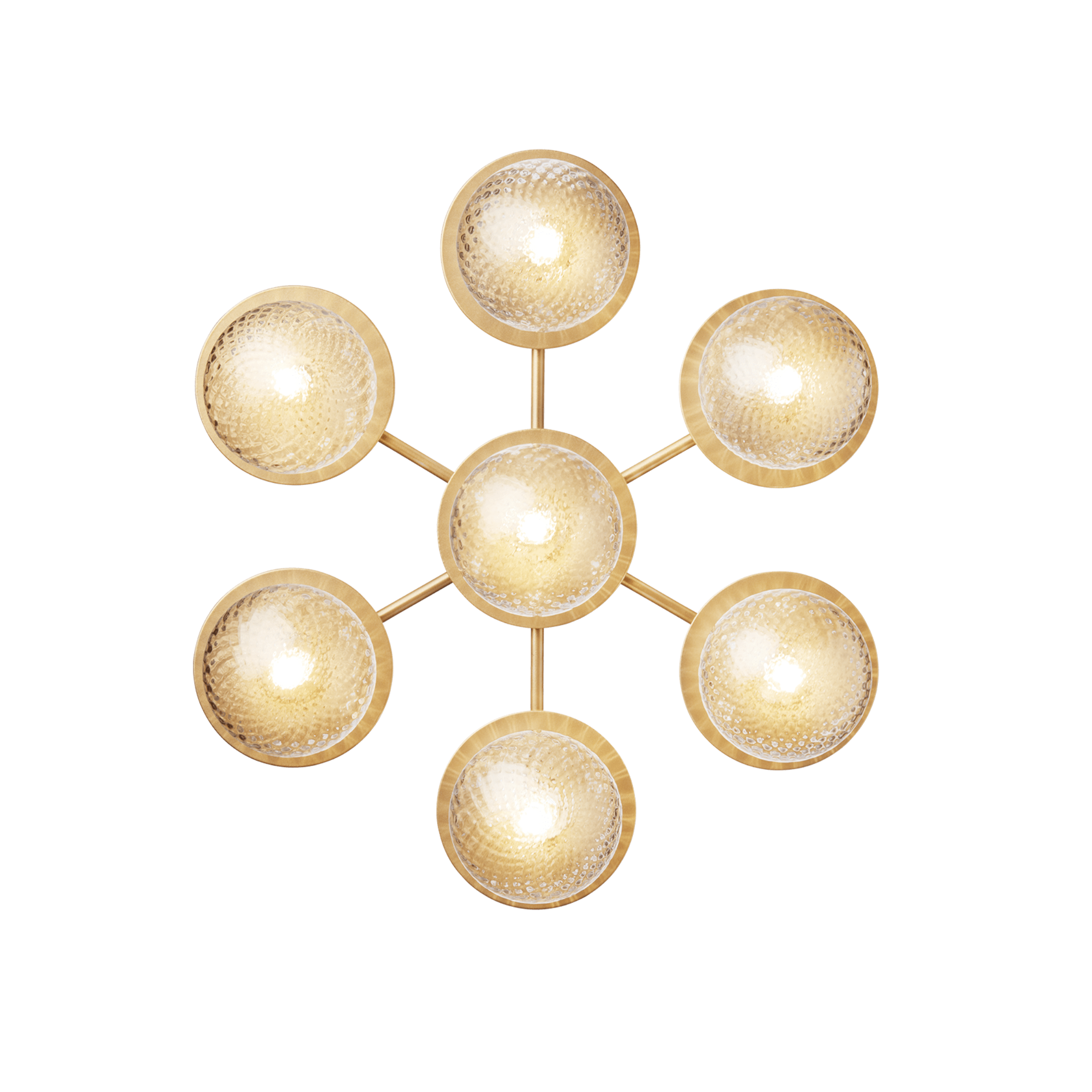 LIILA STAR Wall Lamp in Gold with Transparent Glass