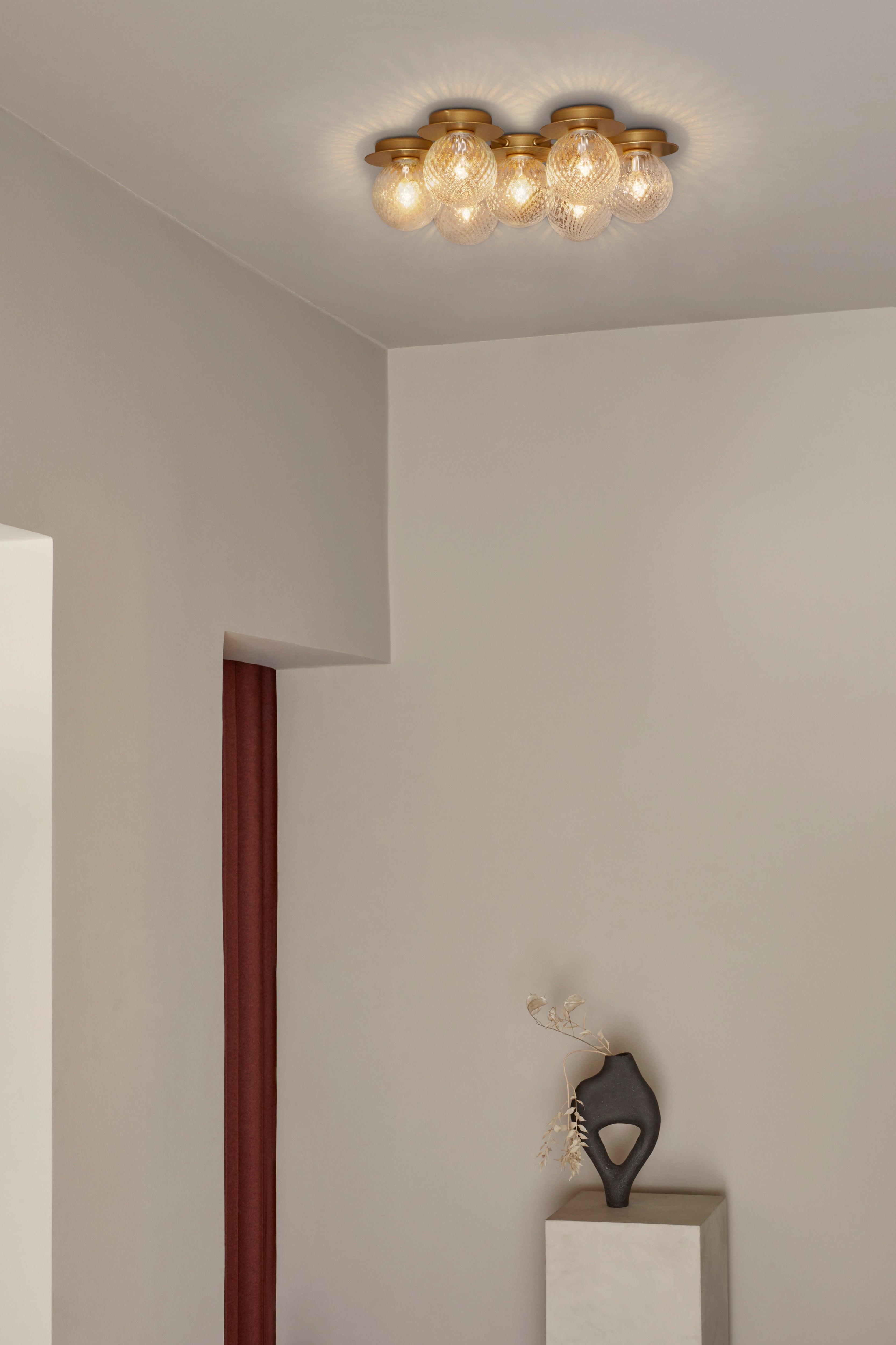 LIILA STAR Wall Lamp in Gold with Transparent Glass