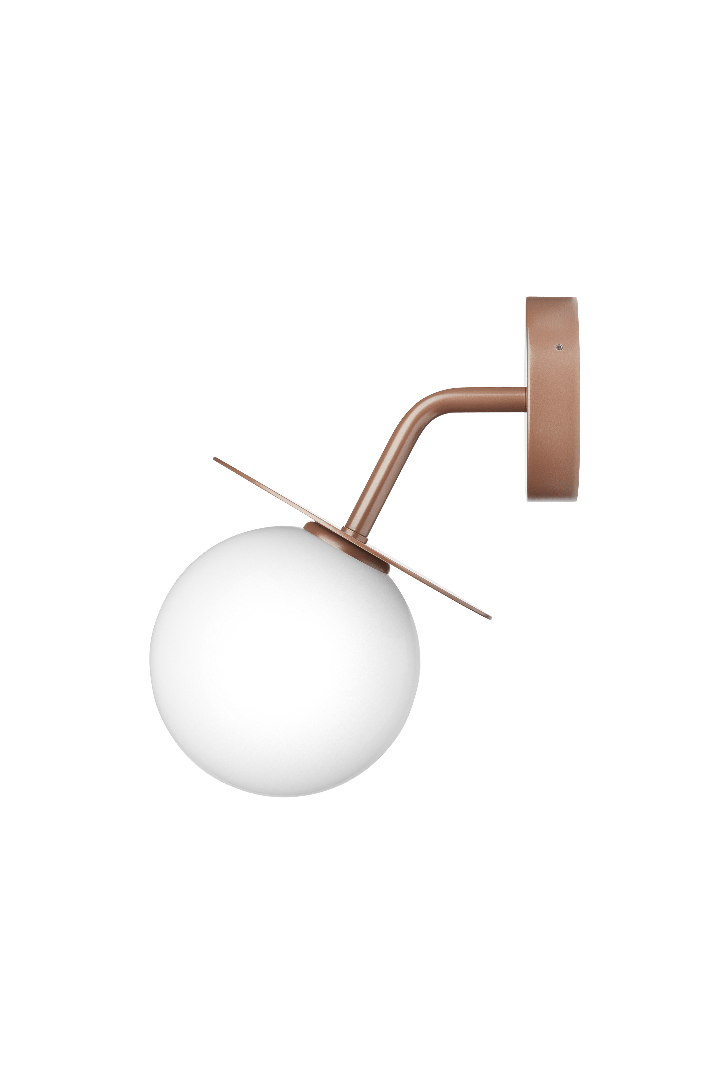 Venkovní nástěnná lampa LIILA tmavě hnědá s opálovým sklem