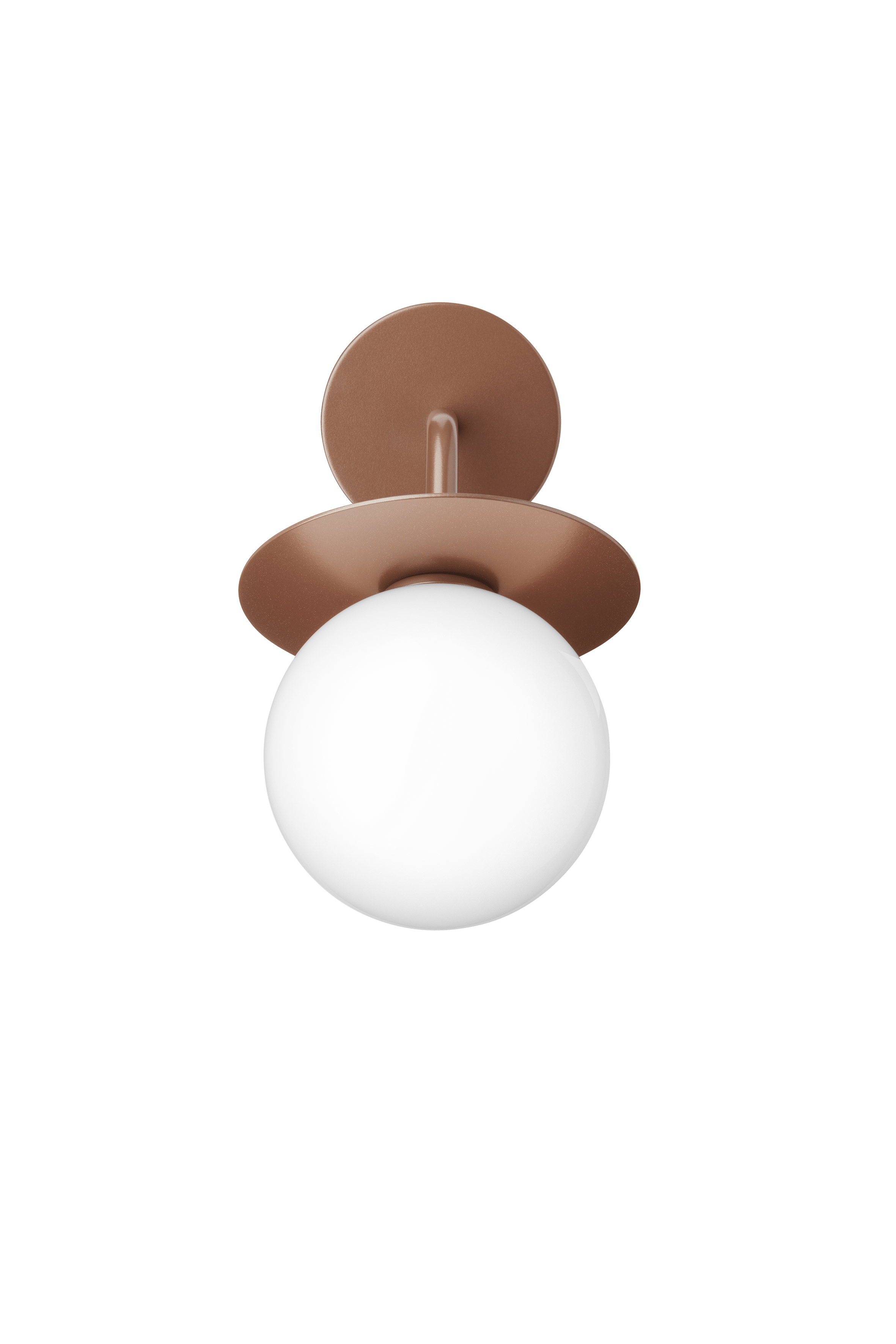 Venkovní nástěnná lampa LIILA tmavě hnědá s opálovým sklem