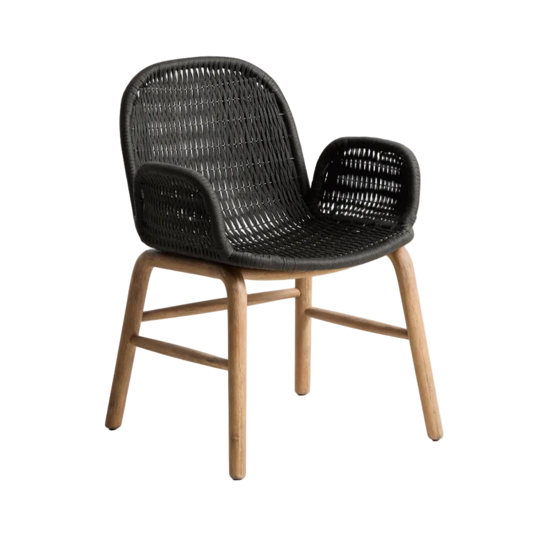 Zahradní křeslo s opěrkami ALIPA tmavě šedé