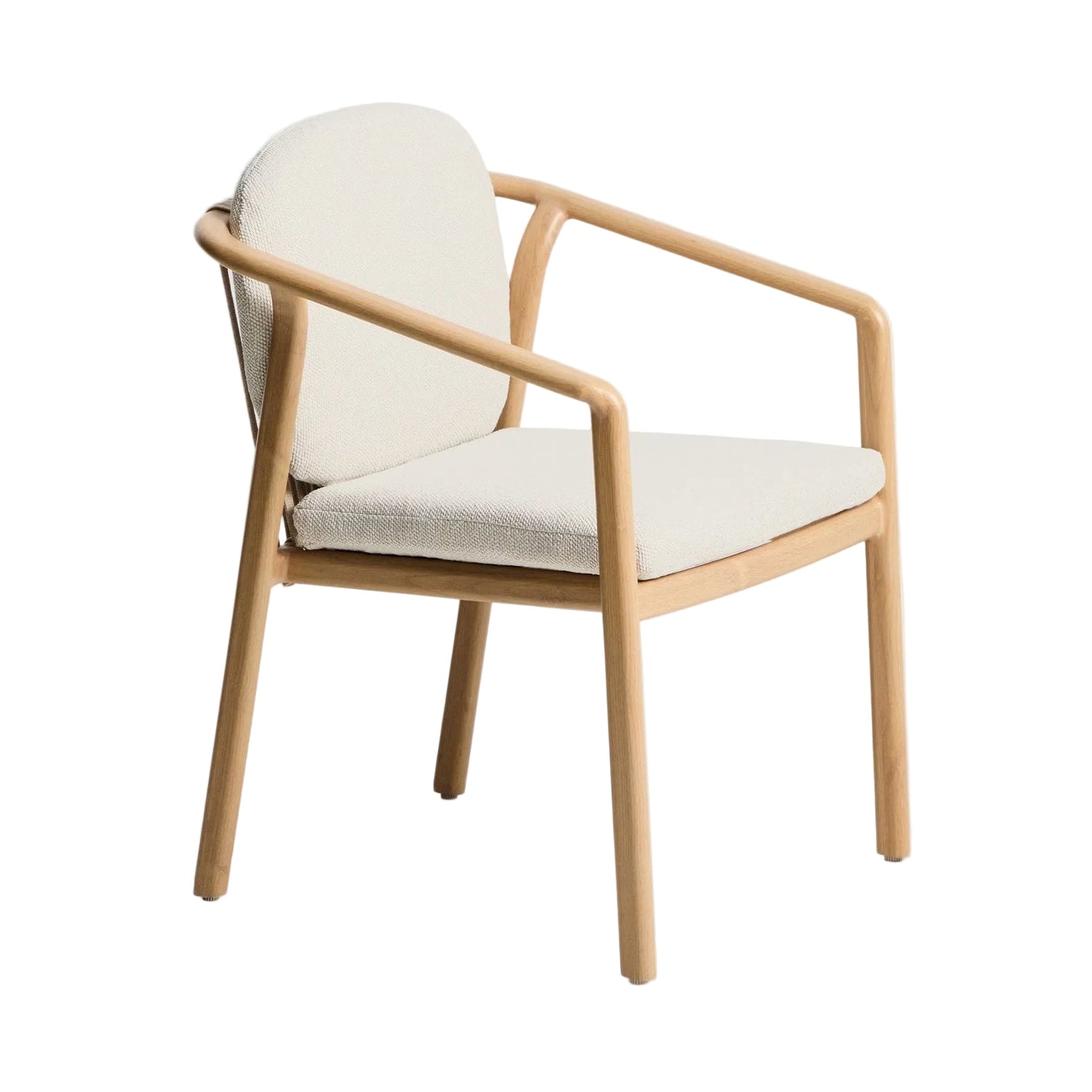 SIRTE ecru garden chair with a wood-like finish