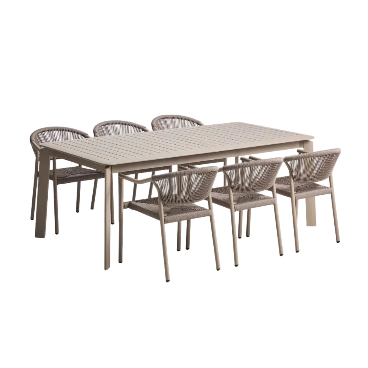 BRELA taupe garden set with aluminum base
