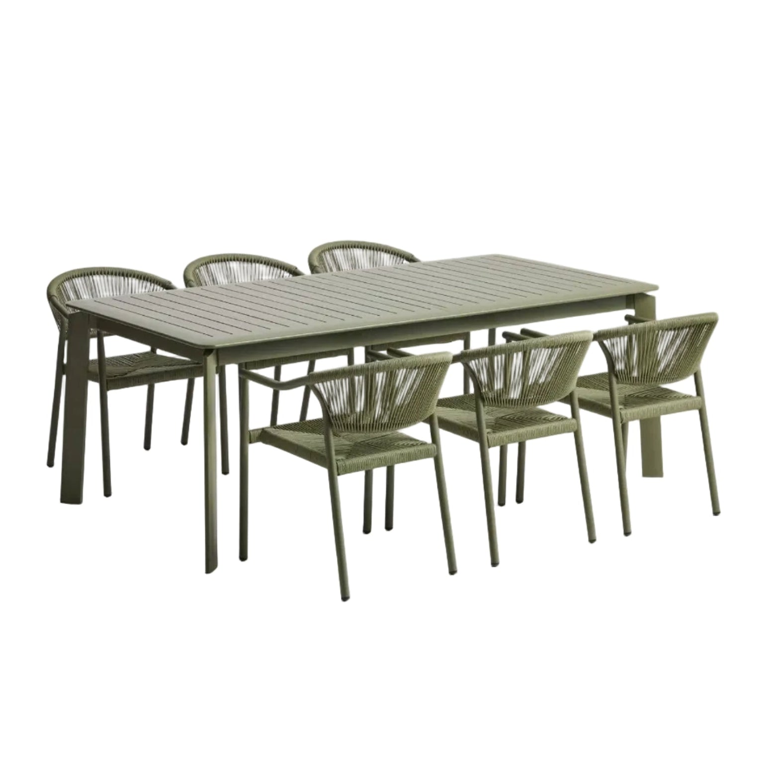 BRELA Green Garden Set with Aluminum Base