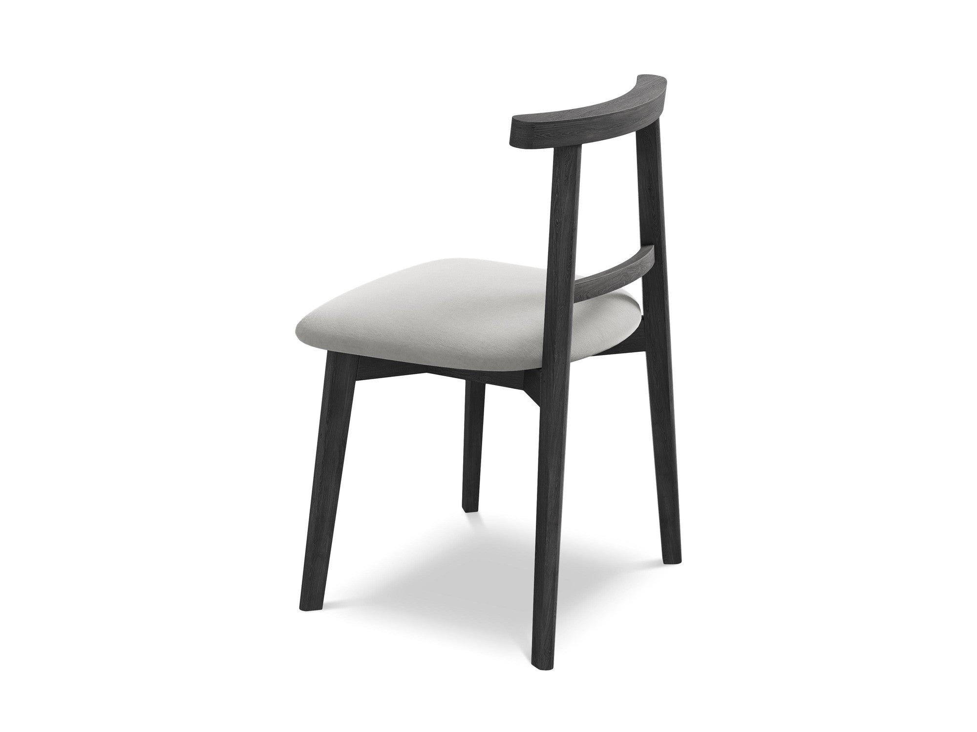 Velvet Chair OHELO Silver with Black Beech Base