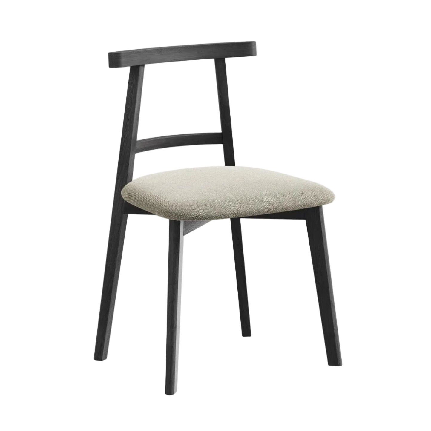 OHELO chair in taupe boucle with a black beech base