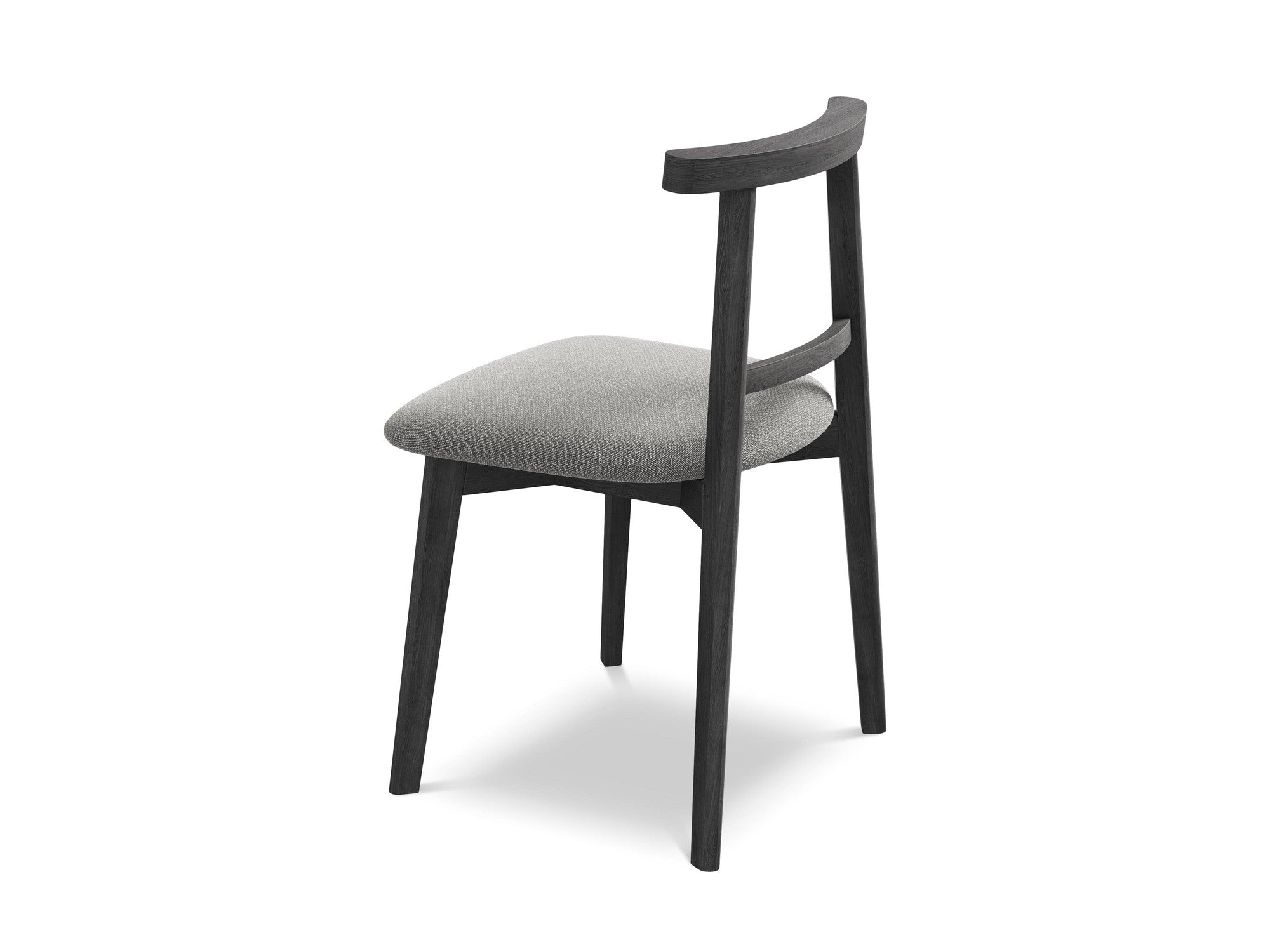 OHELO Chair in Light Gray Boucle with Black Beech Base