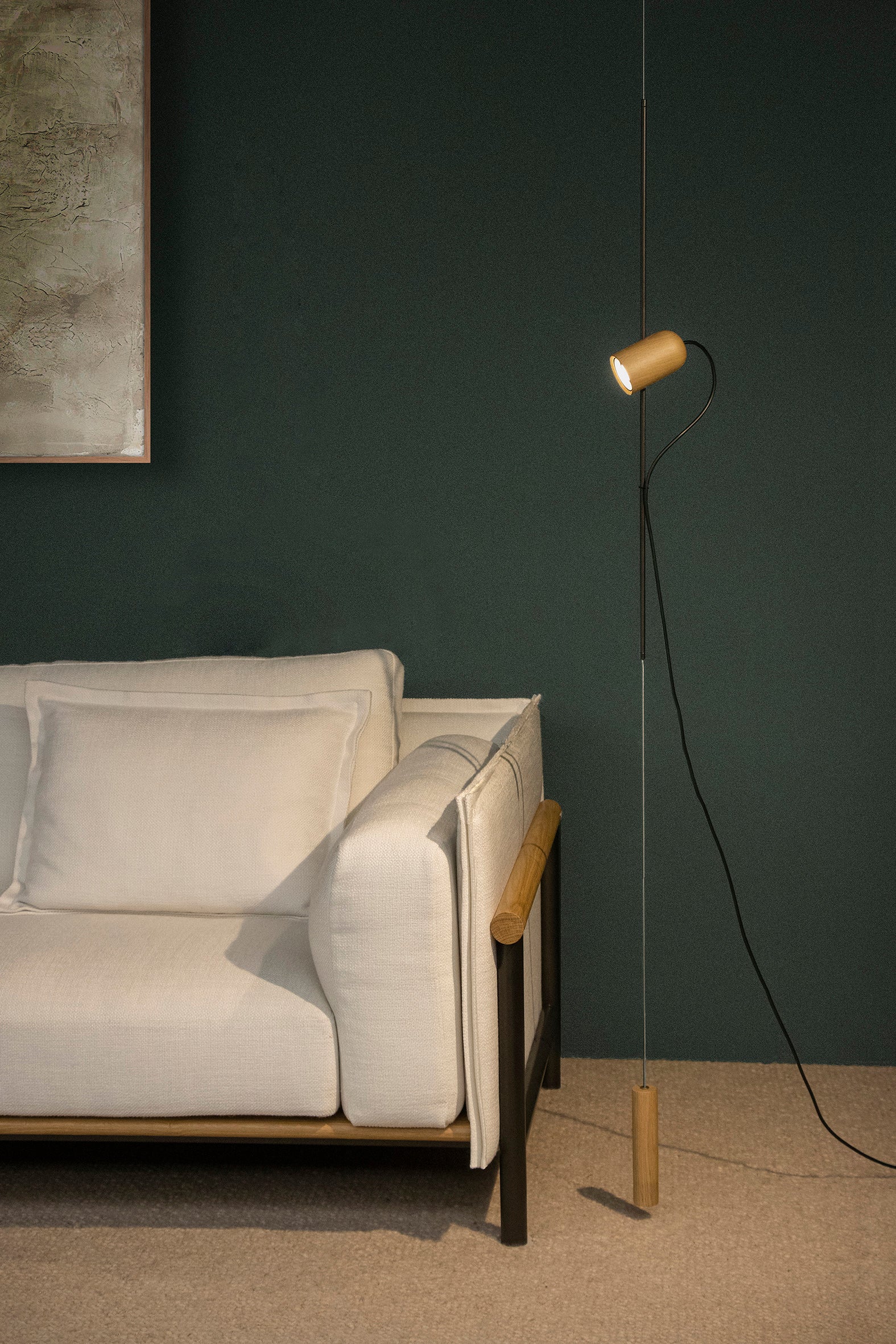 ONFA Pendant Lamp in Oak Wood with Graphite Finish