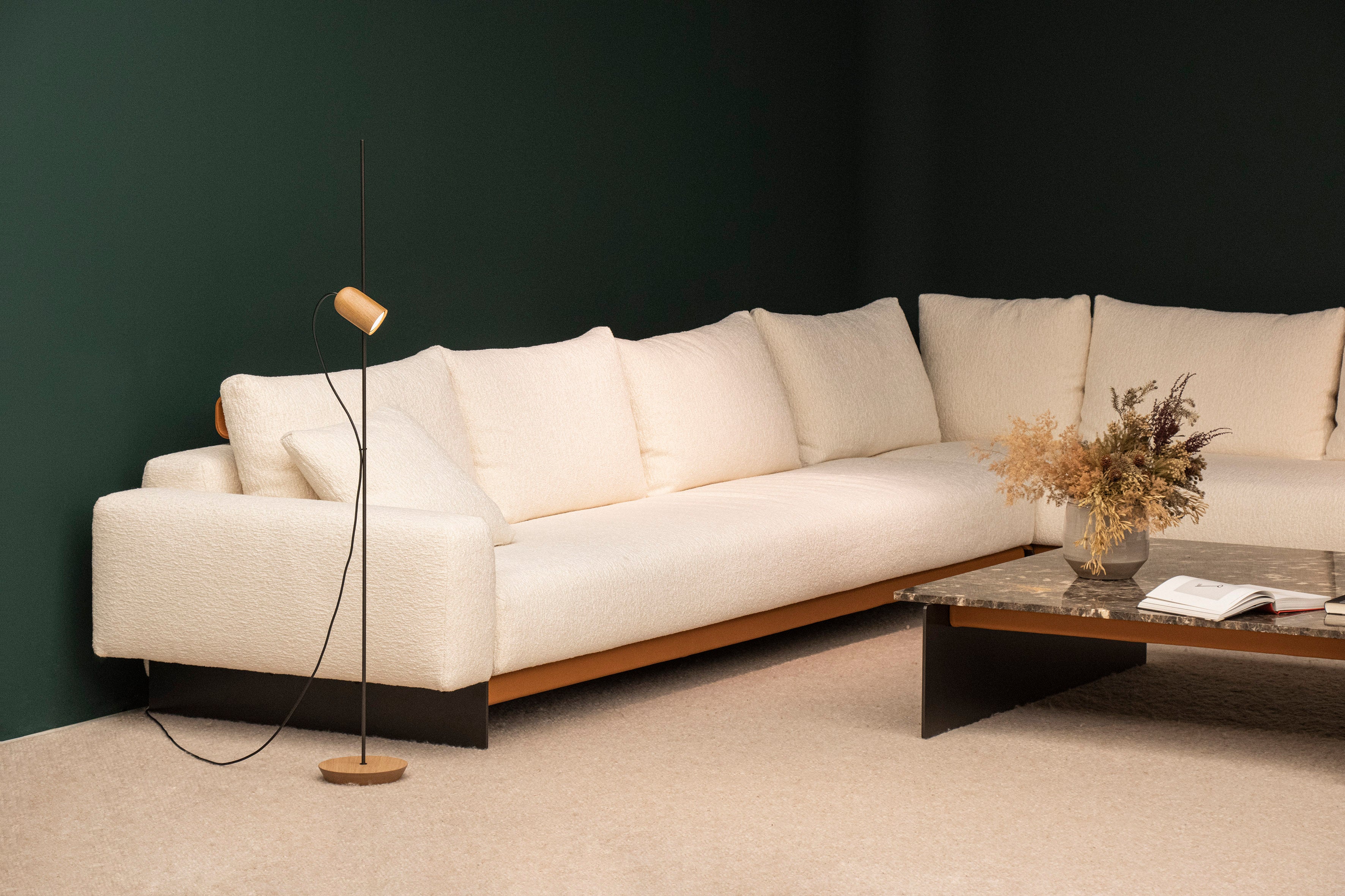 ONFA Floor Lamp in Oak Wood with Graphite Finish