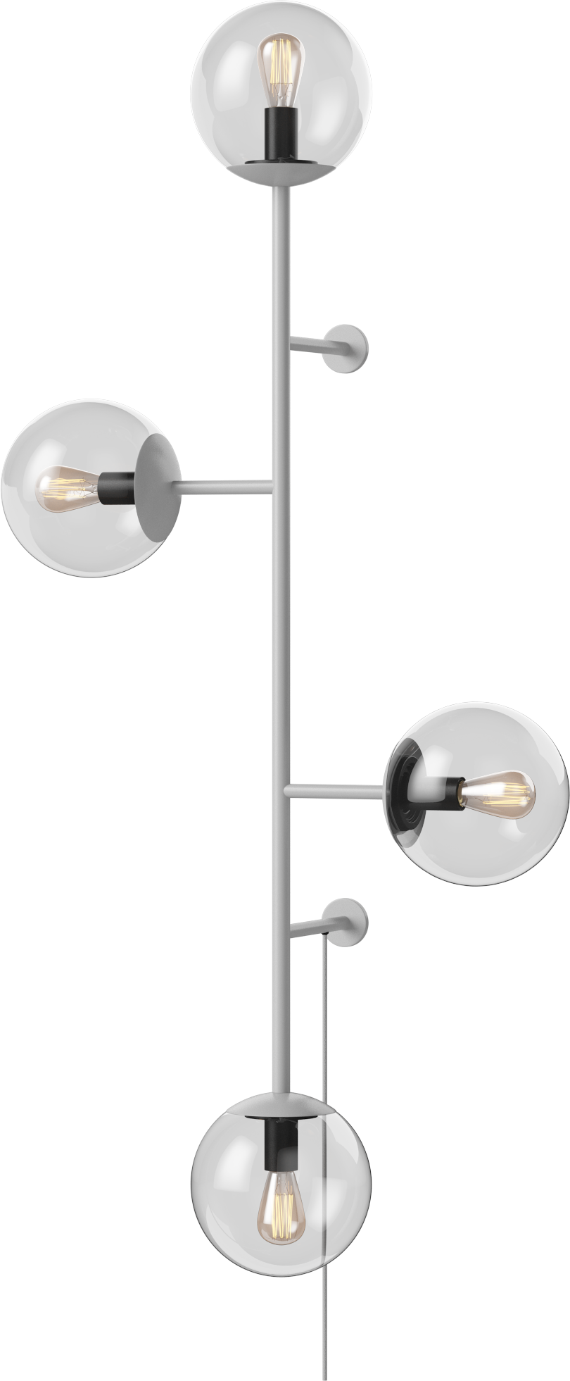 Nástěnné svítidlo ORB šedé