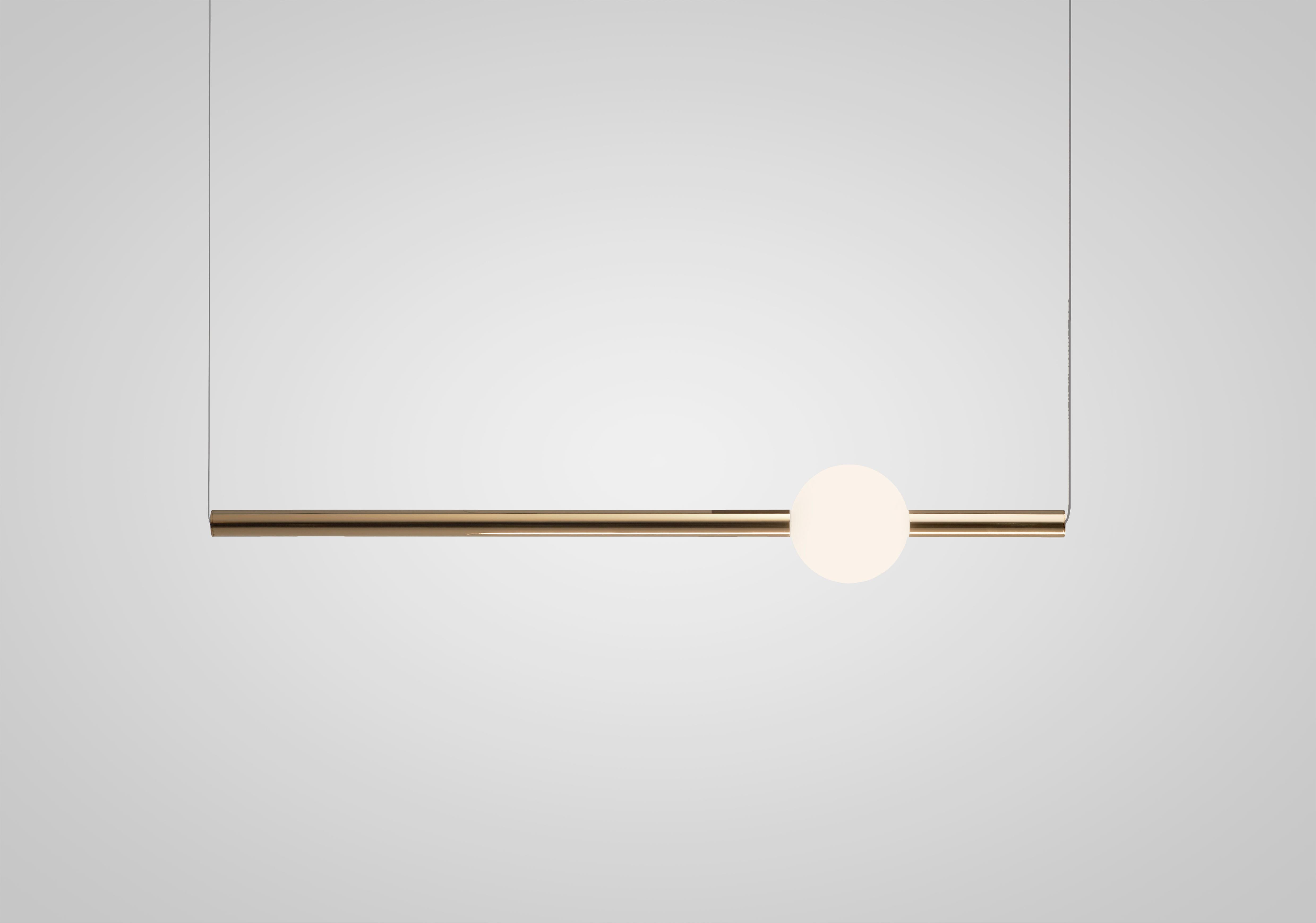 Lustrná závěsná lampa ORION GLOBE v lesklém zlatě