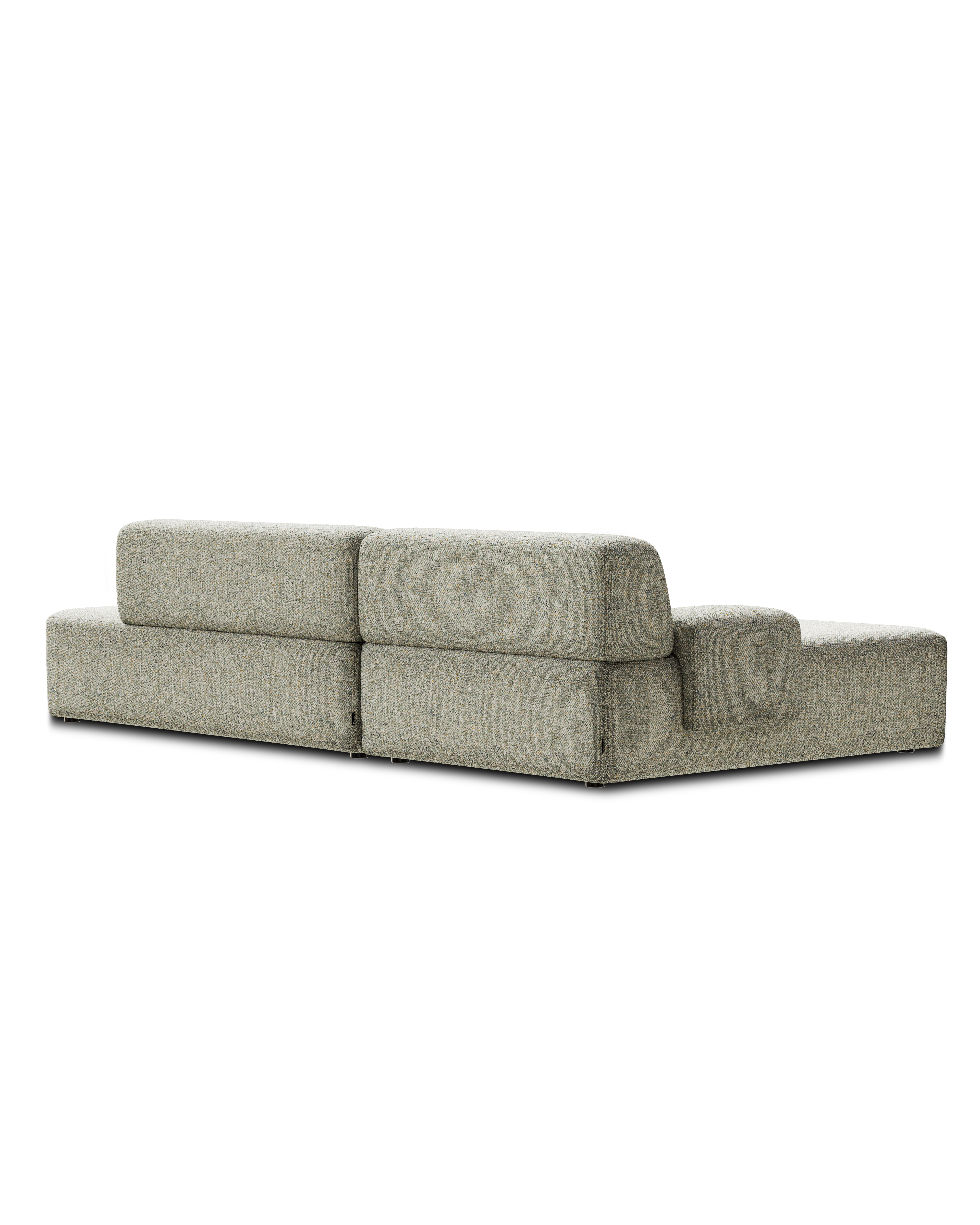 Open left-sided modular corner sofa UMI light green