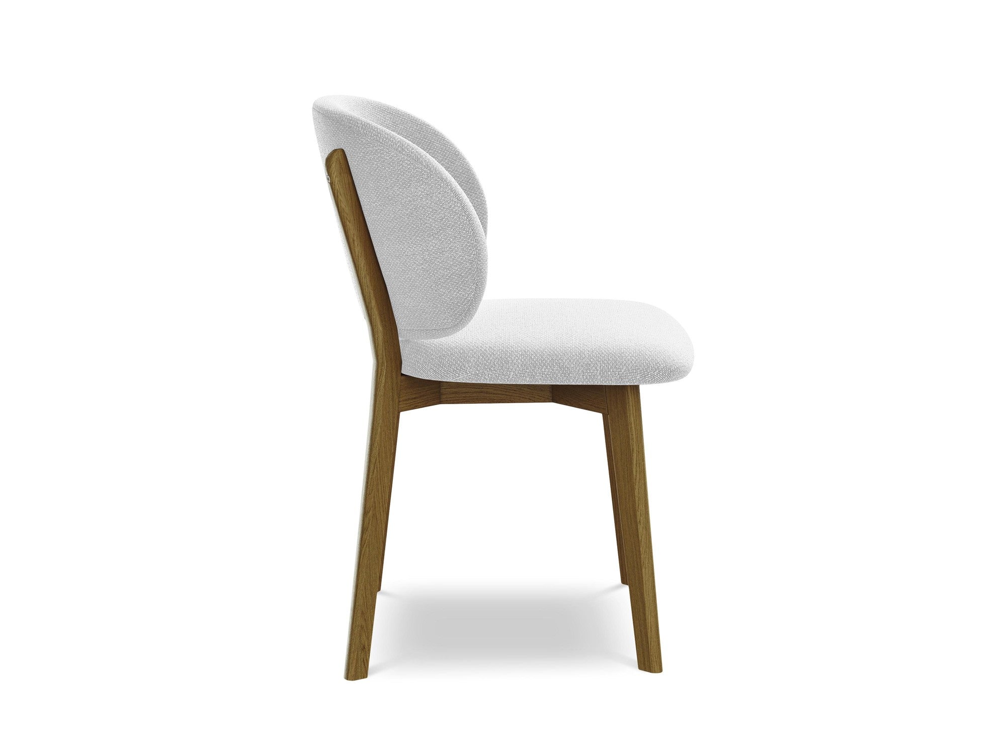 Židle PAHOA stříbrný boucle s bukovou základnou