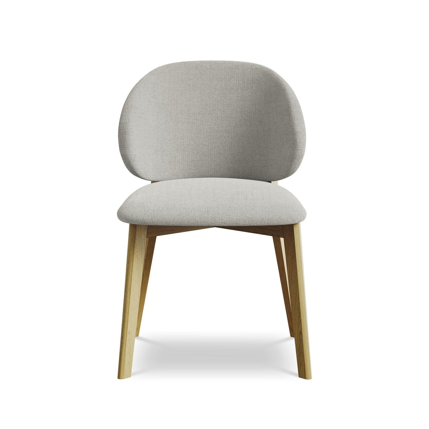 Židle PAHOA světle šedá s bukovou základnou