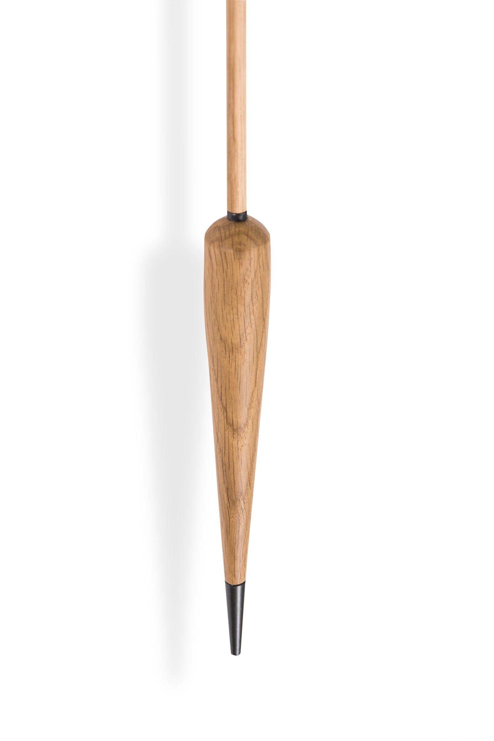 Nástěnné hodiny PUNTO Y COMA PREMIUM z dubového dřeva s černou barvou