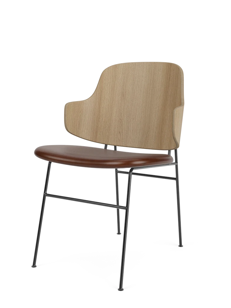 Židle PENGUIN hnědá kůže