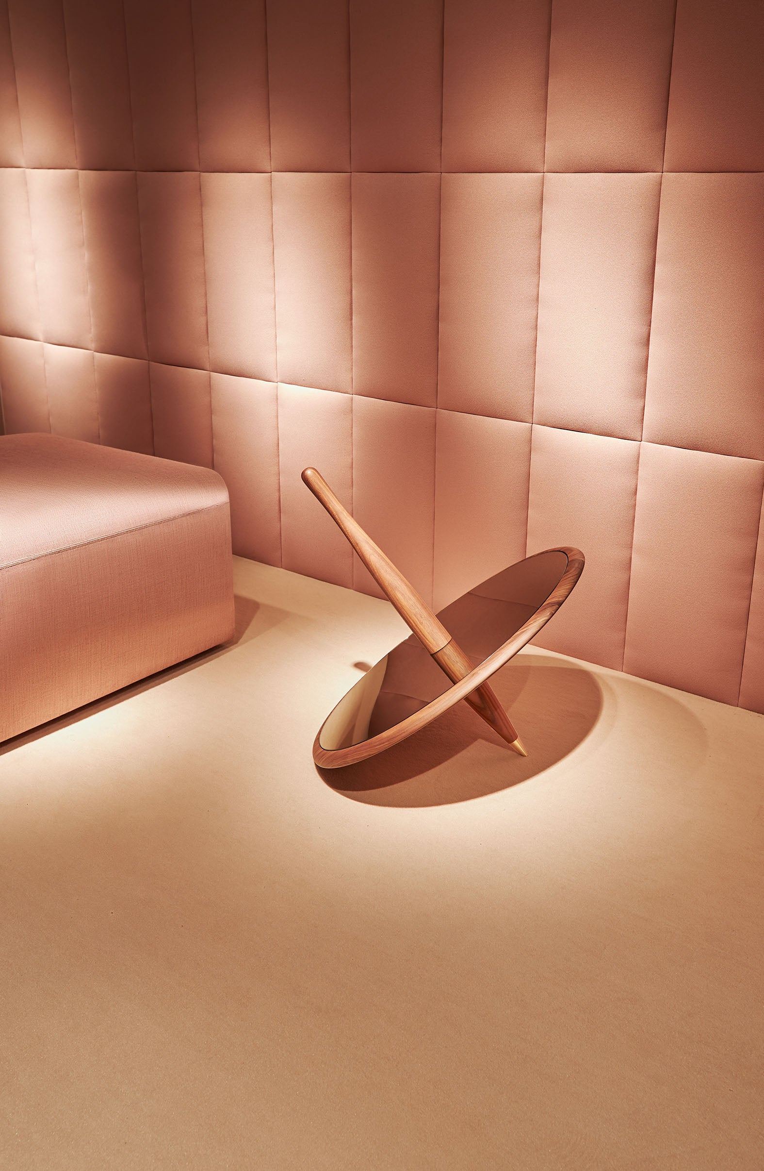 Decorative Mirror PEONZA Walnut Wood