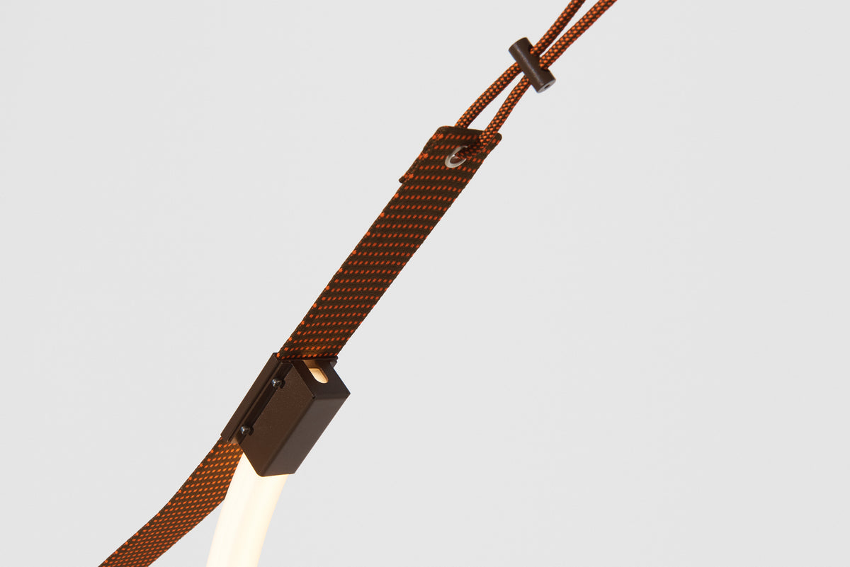 Lampa visící SPLINE hnědá s oranžovou