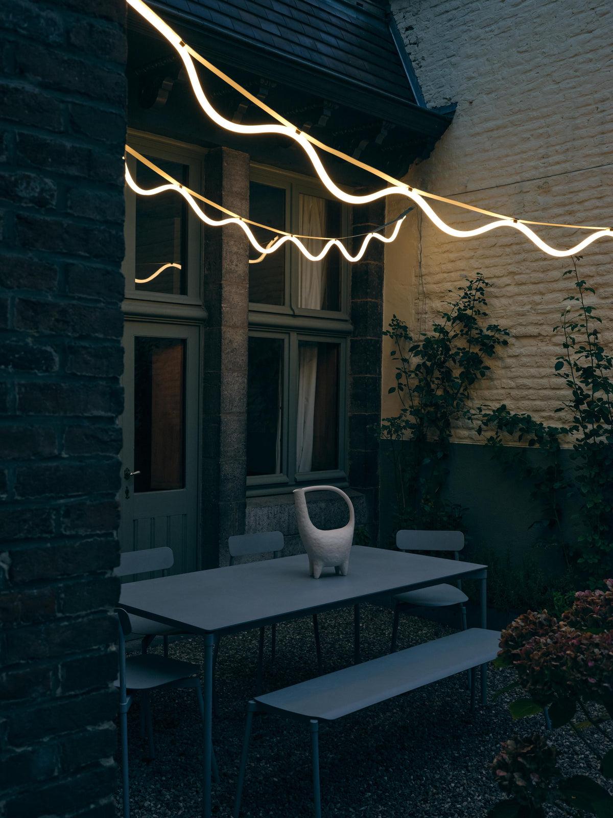 Lampa visící SPLINE béžová s modrou