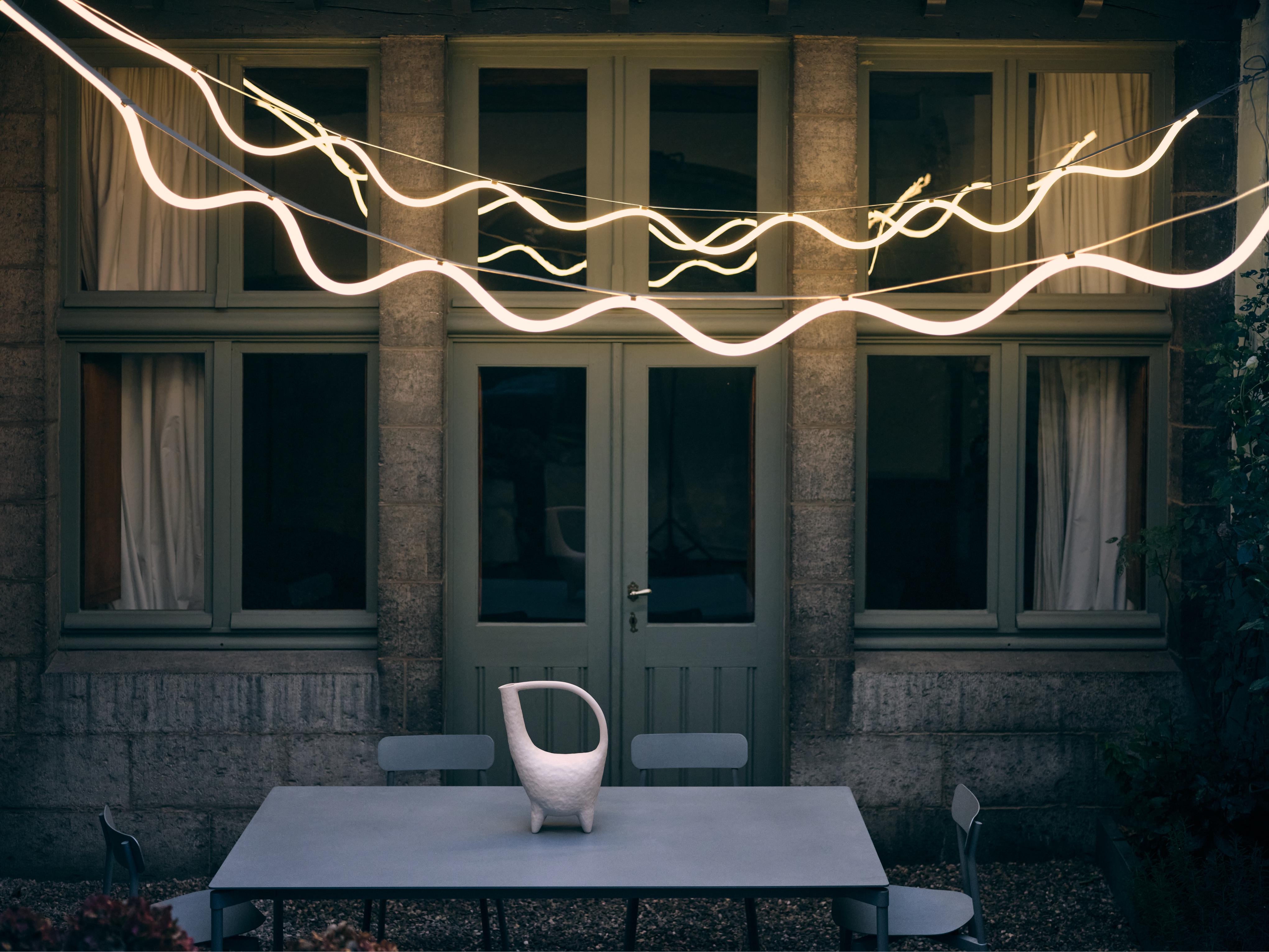 Lampa visící SPLINE béžová s modrou