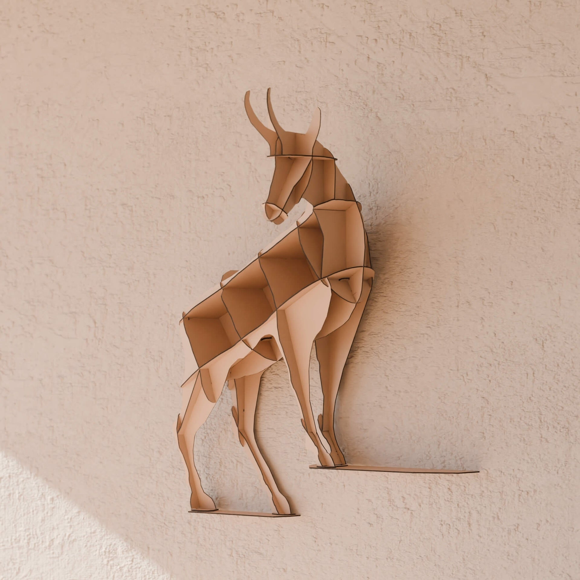 Beige nástěnný regál HORACE