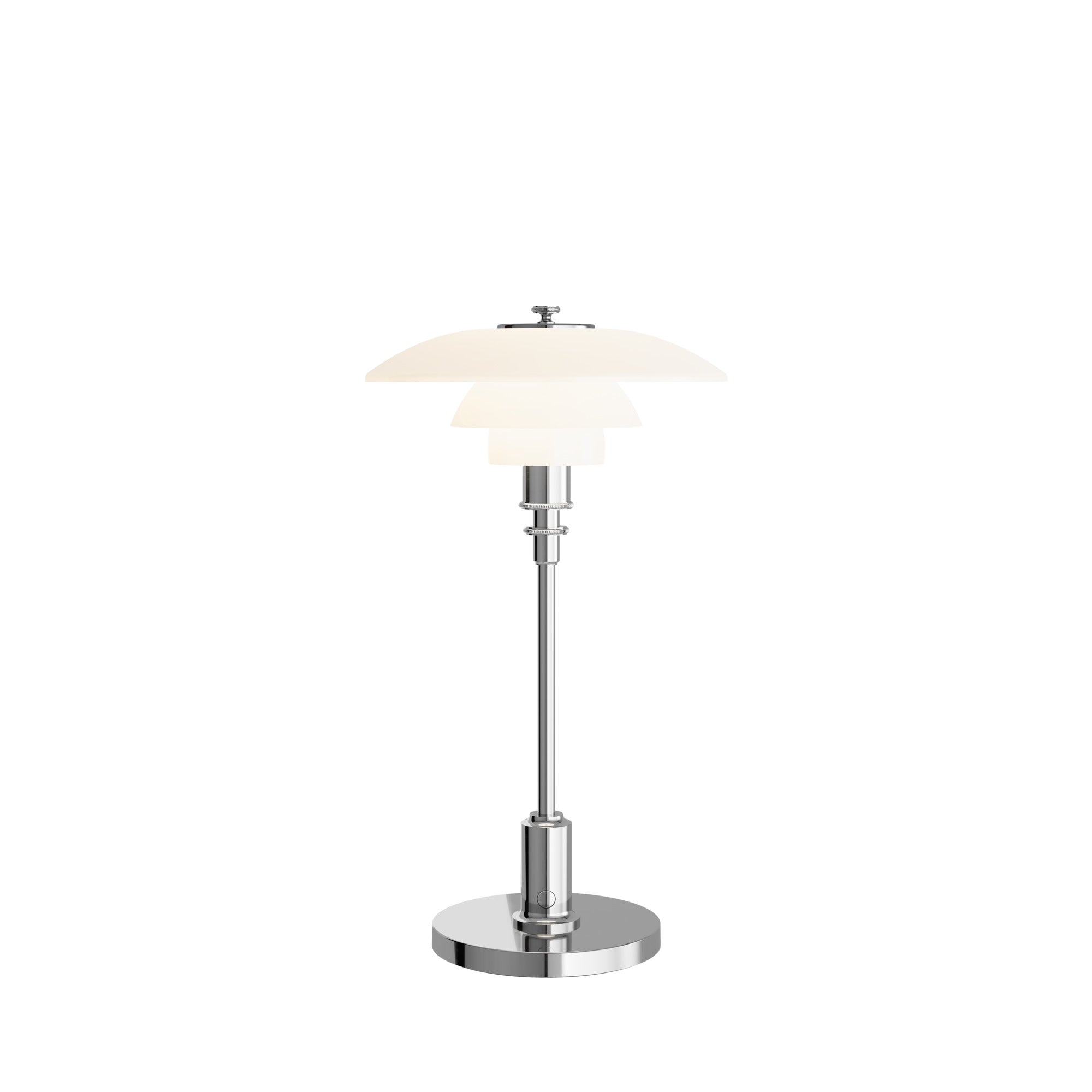 Přenosná lampa PH 2/1 bílá s chromovaným podstavcem
