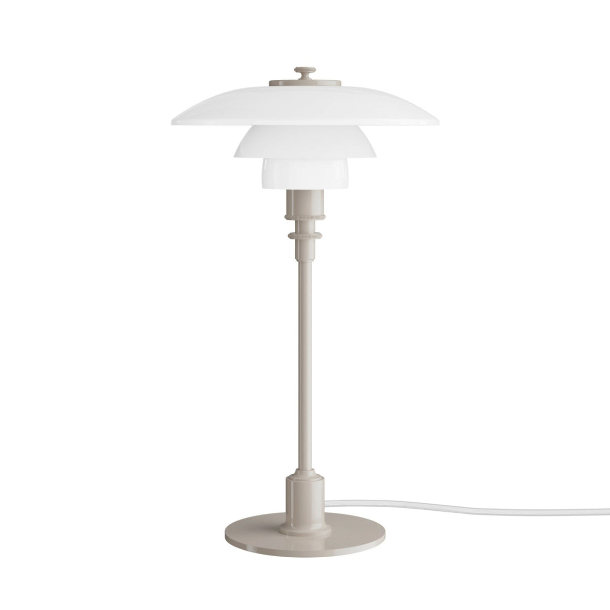 Stolní lampa PH 2/1 bílá s béžovým podstavcem