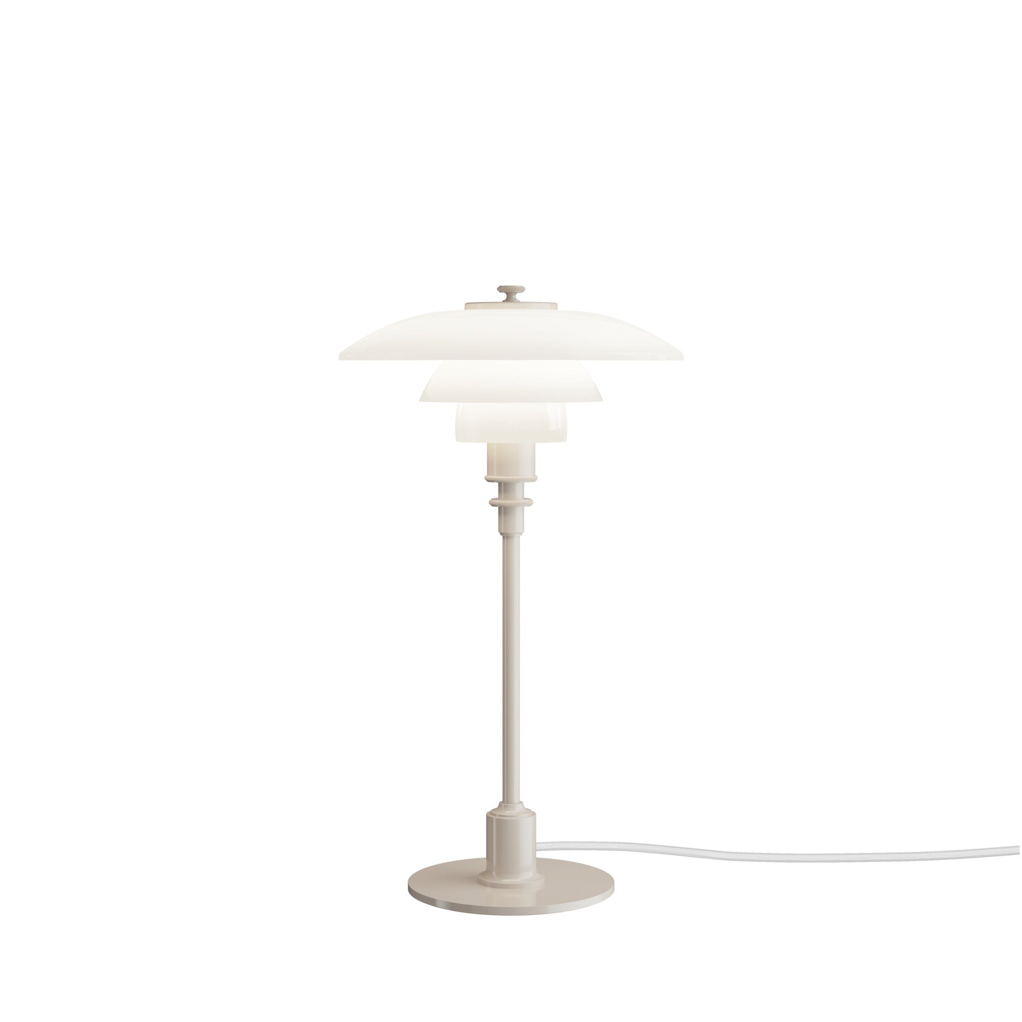 Stolní lampa PH 2/1 bílá s béžovým podstavcem
