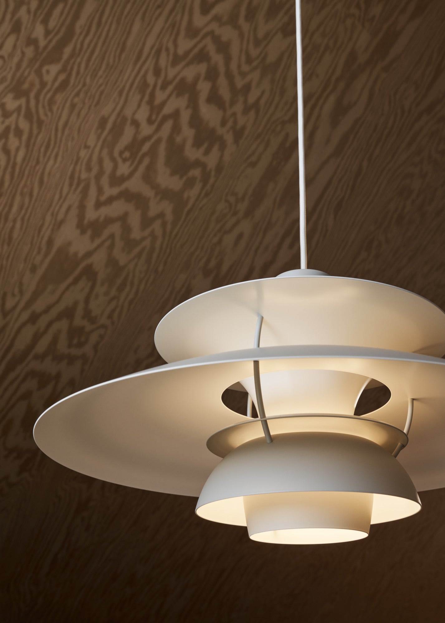 PH 5 pendant lamp monochromatic pale shade of tin