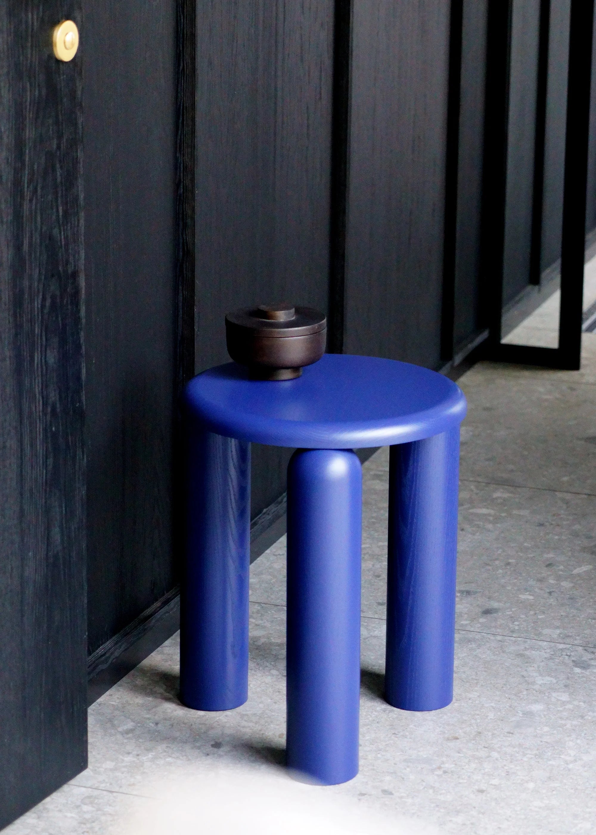 NEO Side Table Cobalt Ash Wood