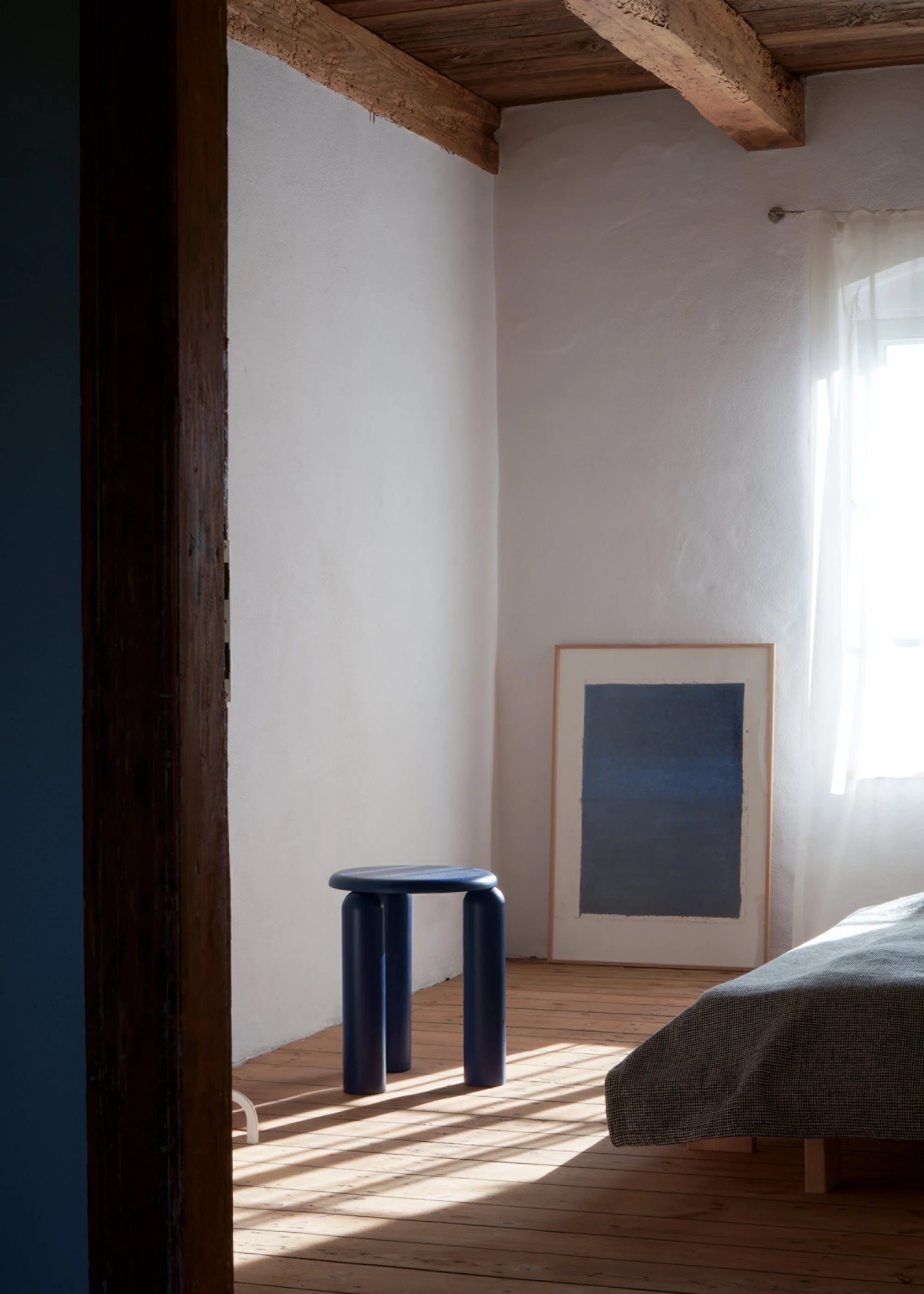 NEO Side Table Cobalt Ash Wood