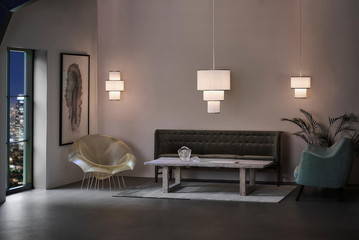 Lampa wisząca MODEL 112 PLIVELLO biały ze złotym – styl nowoczesny