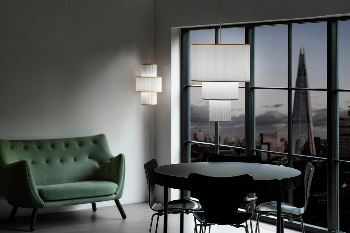 Lampa wisząca MODEL 112 PLIVELLO biały ze złotym, marka Le Klint