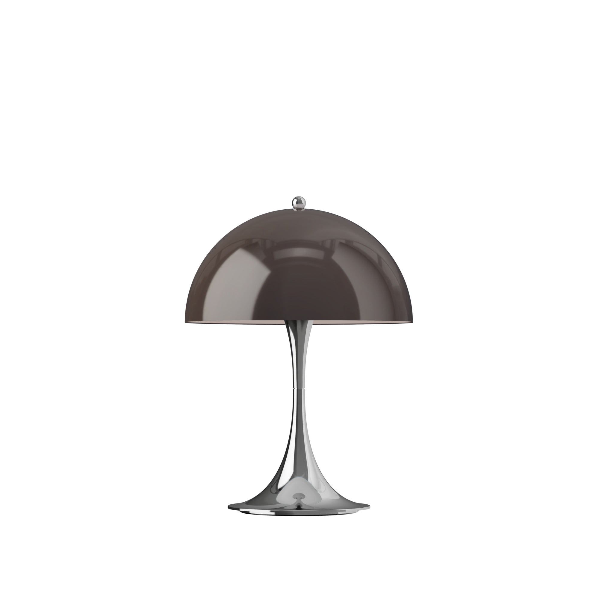 Přenosná lampa PANTHELLA 250 hnědá s chromovaným podstavcem