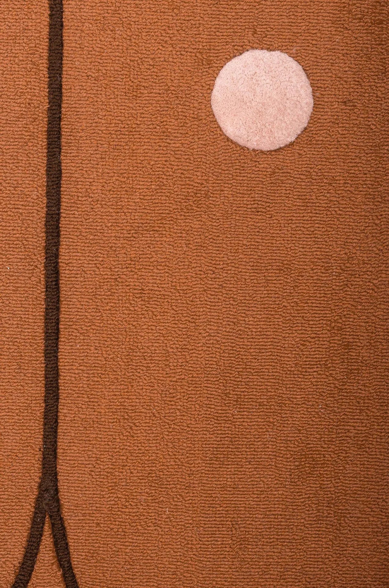 PARIS Brick Red Rug with Navy and Pink