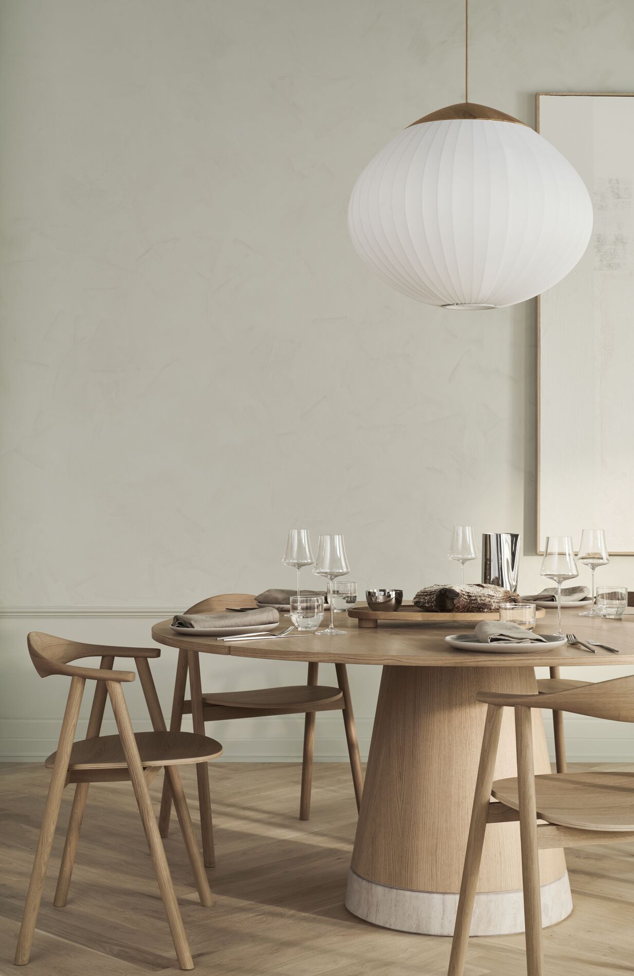 Round Table PIRO Oak Wood