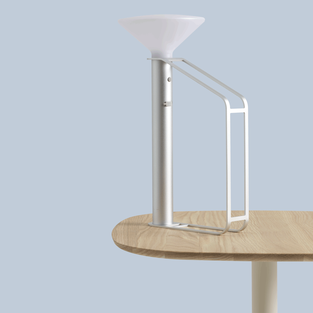 Přenosná venkovní lampa PITON stříbrná