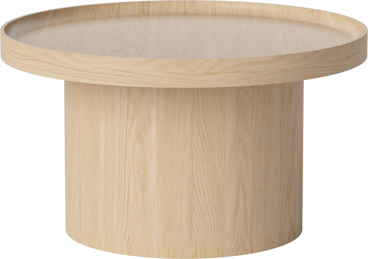 Stolik kawowy PLATEAU bielone drewno dębowe