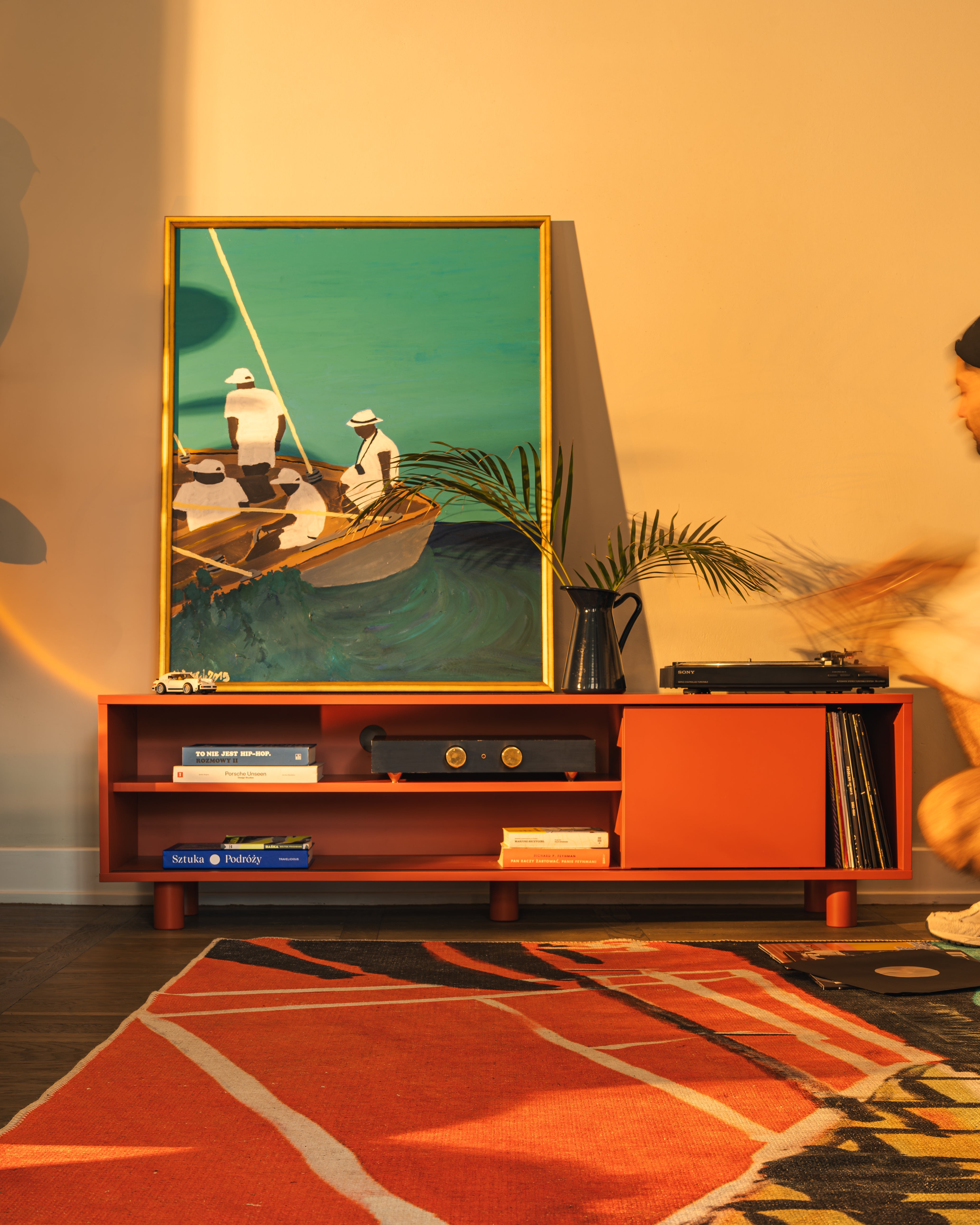 Szafka RTV POP czerwony rooibos