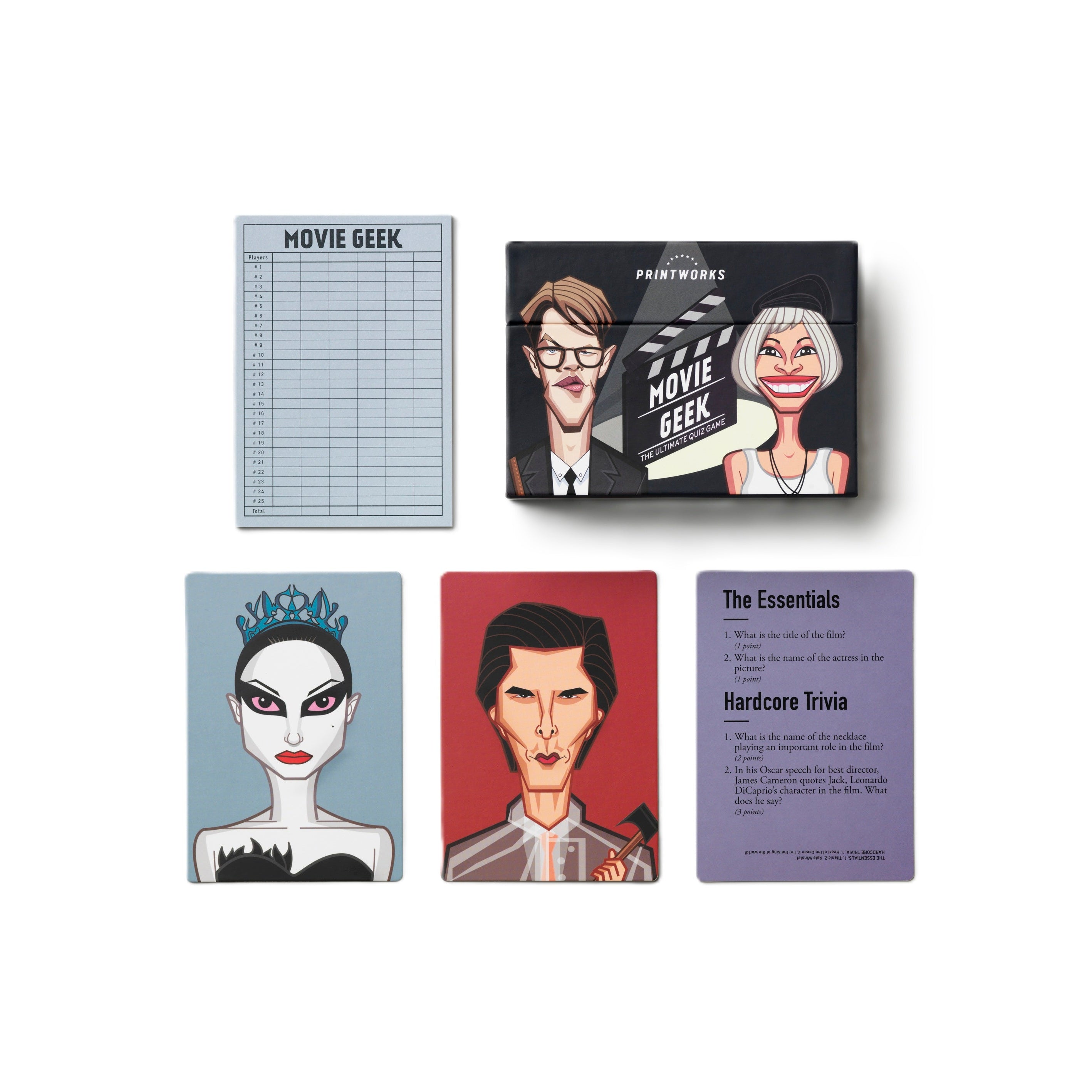 Hra asociací TRIVIA GAME MOVIE GEEK černá