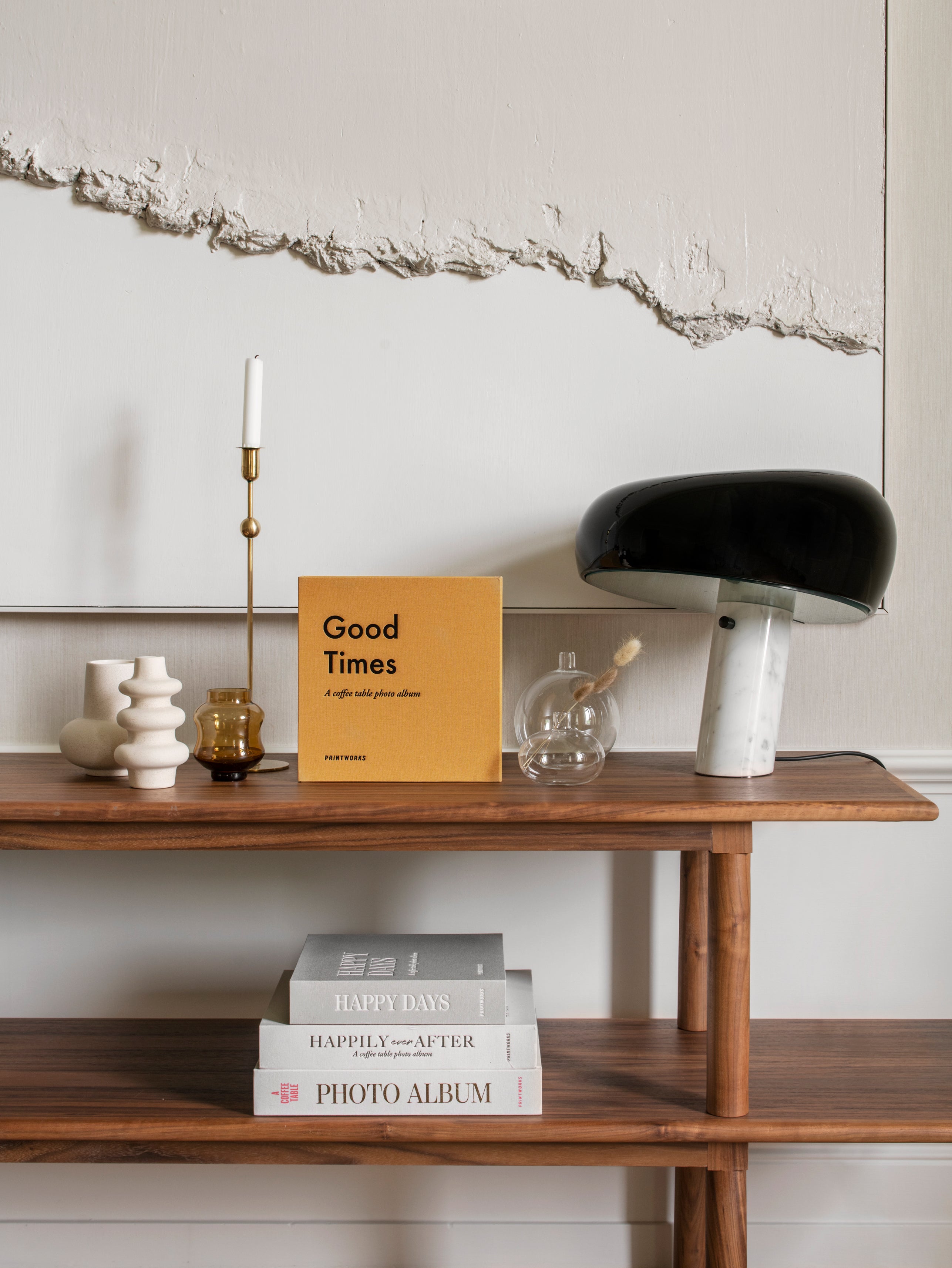 GOOD TIMES photo album yellow with black