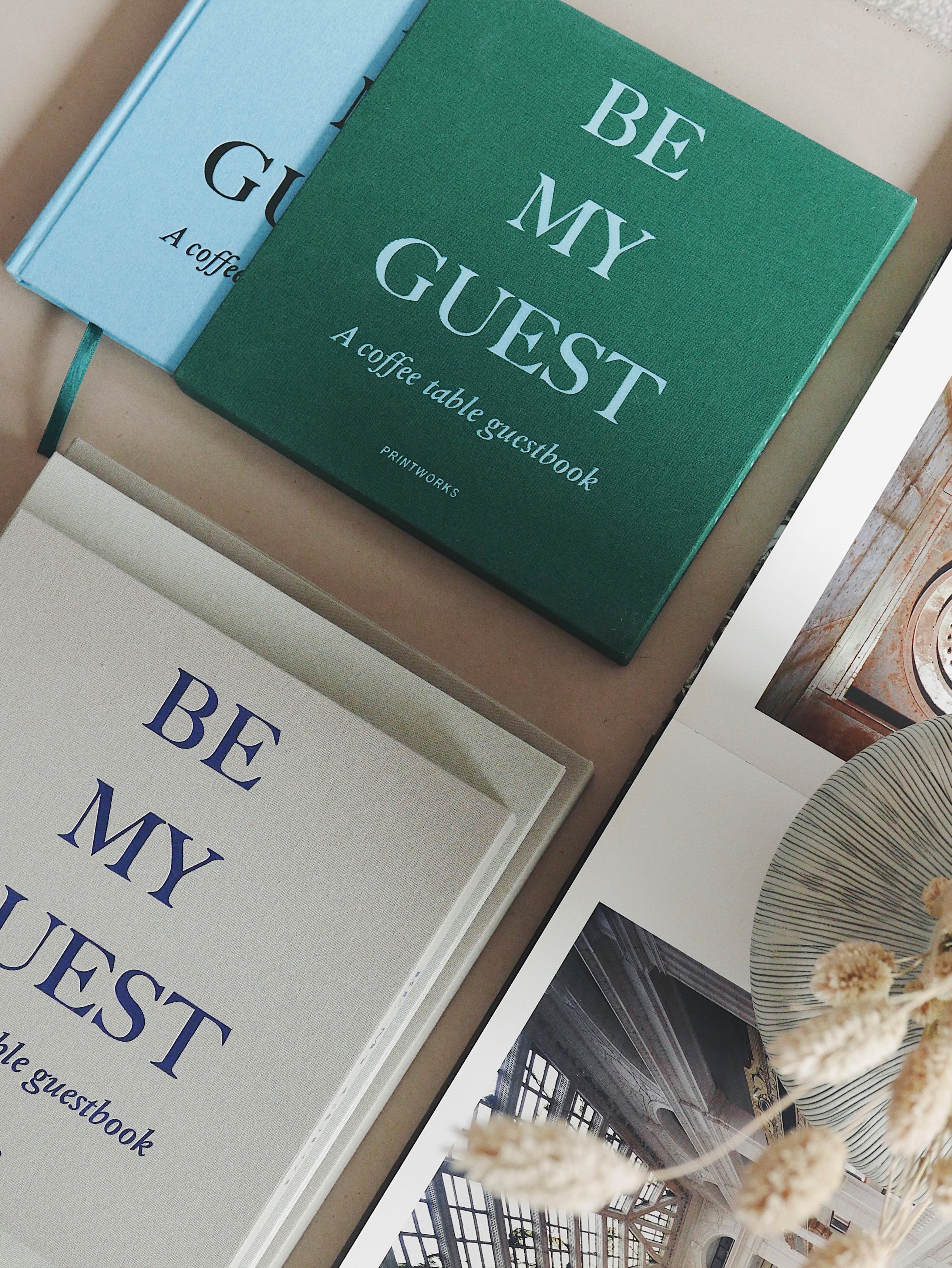 Kniha hostů BE MY GUEST zelená s modrou