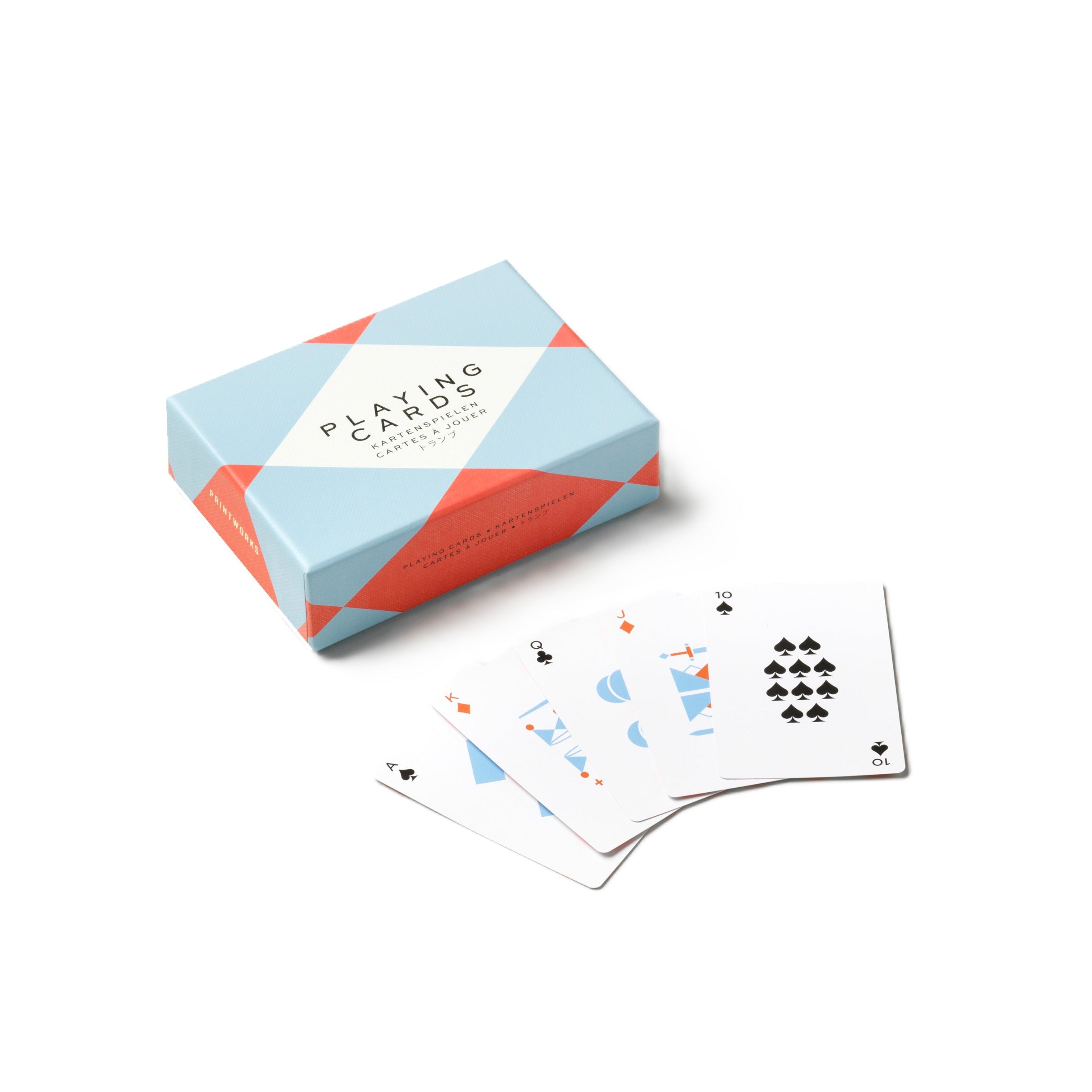 Hrací karty PLAYING CARDS modré s červenou
