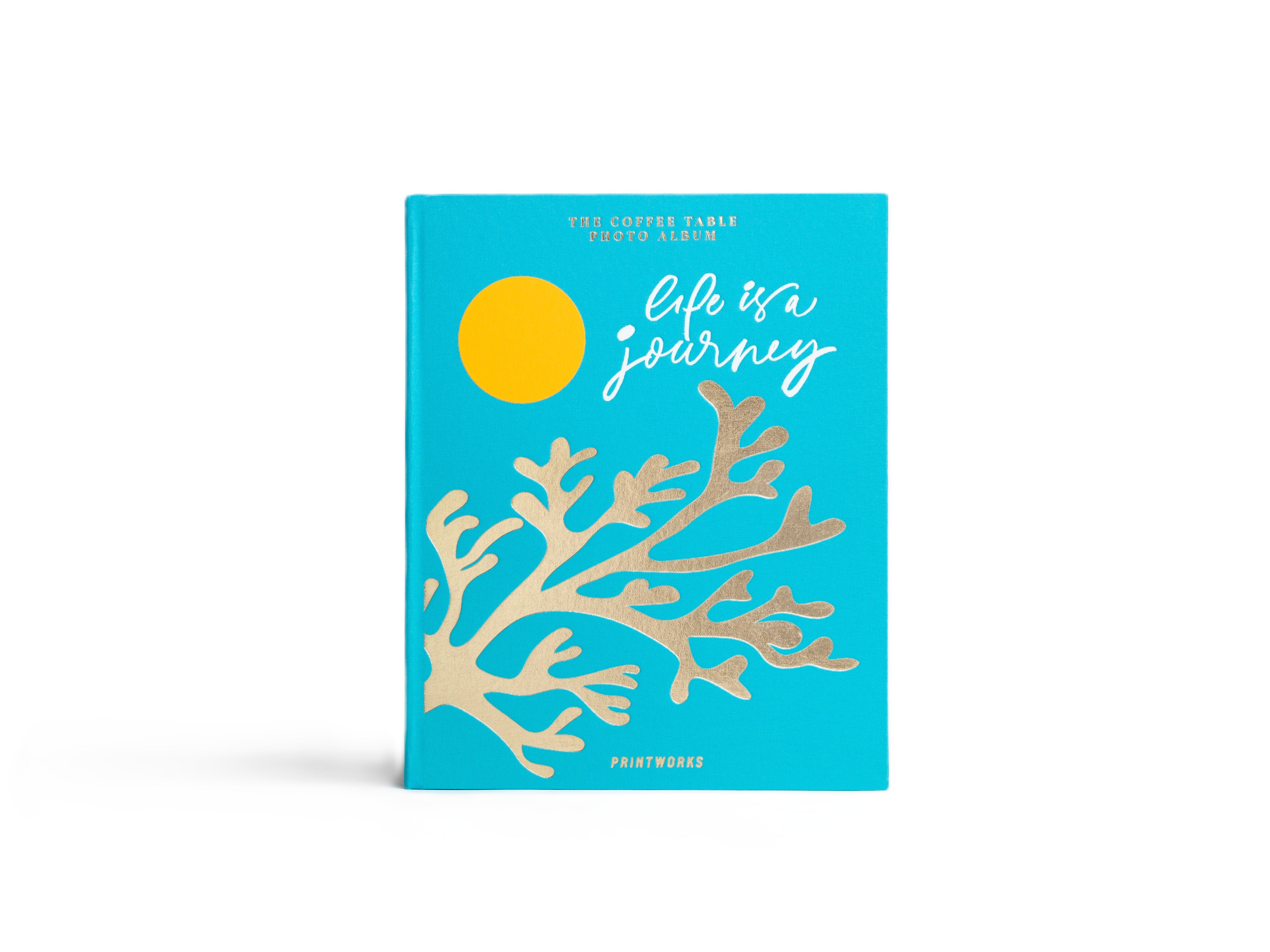 Album na fotografie ŽIVOT JE CESTA tyrkysové se zlatým