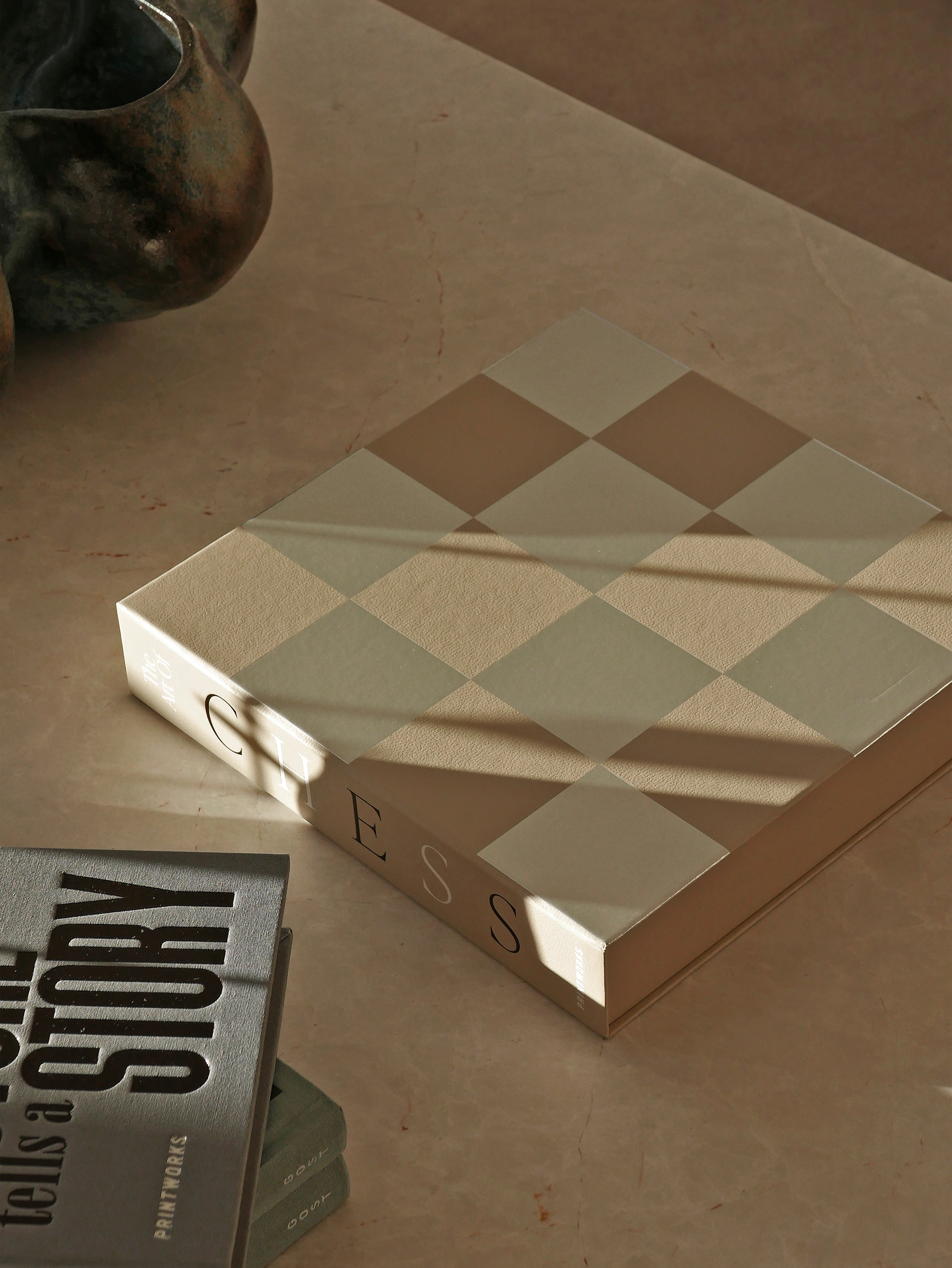Sada na šachy CHESS MIRROR béžová