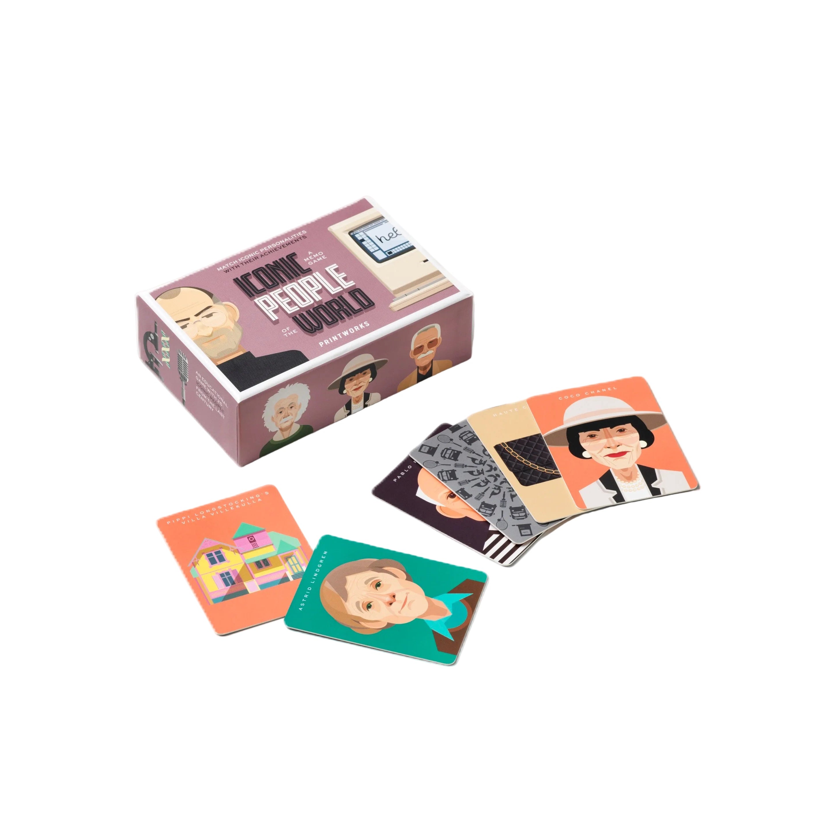 Hra s pamětí MEMO GAME IKONICKÉ OSOBNOSTI fialová