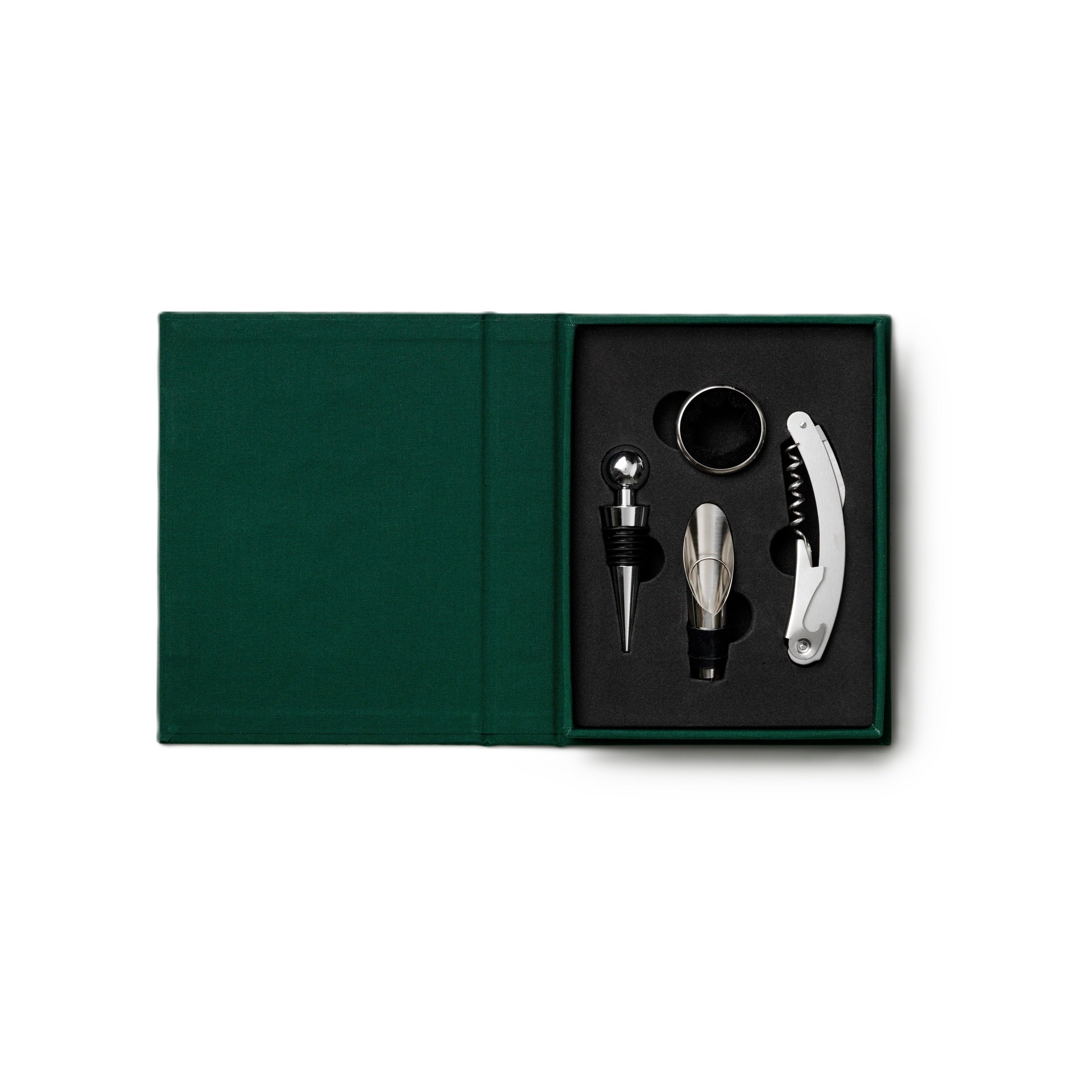 Sada doplňků na víno ZÁKLADY zelená s růžovou