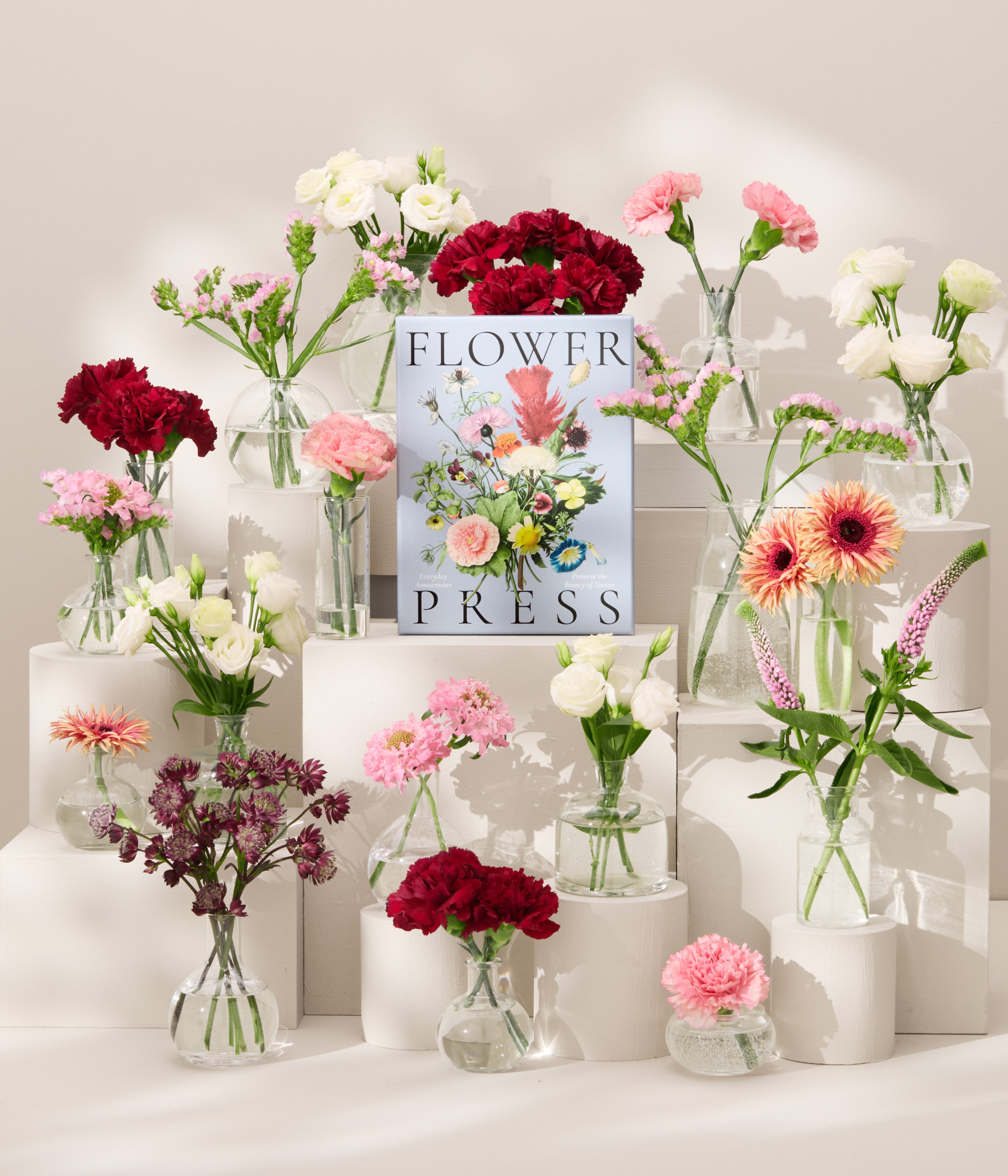 Sada na sušení květin FLOWER PRESS SET modrá